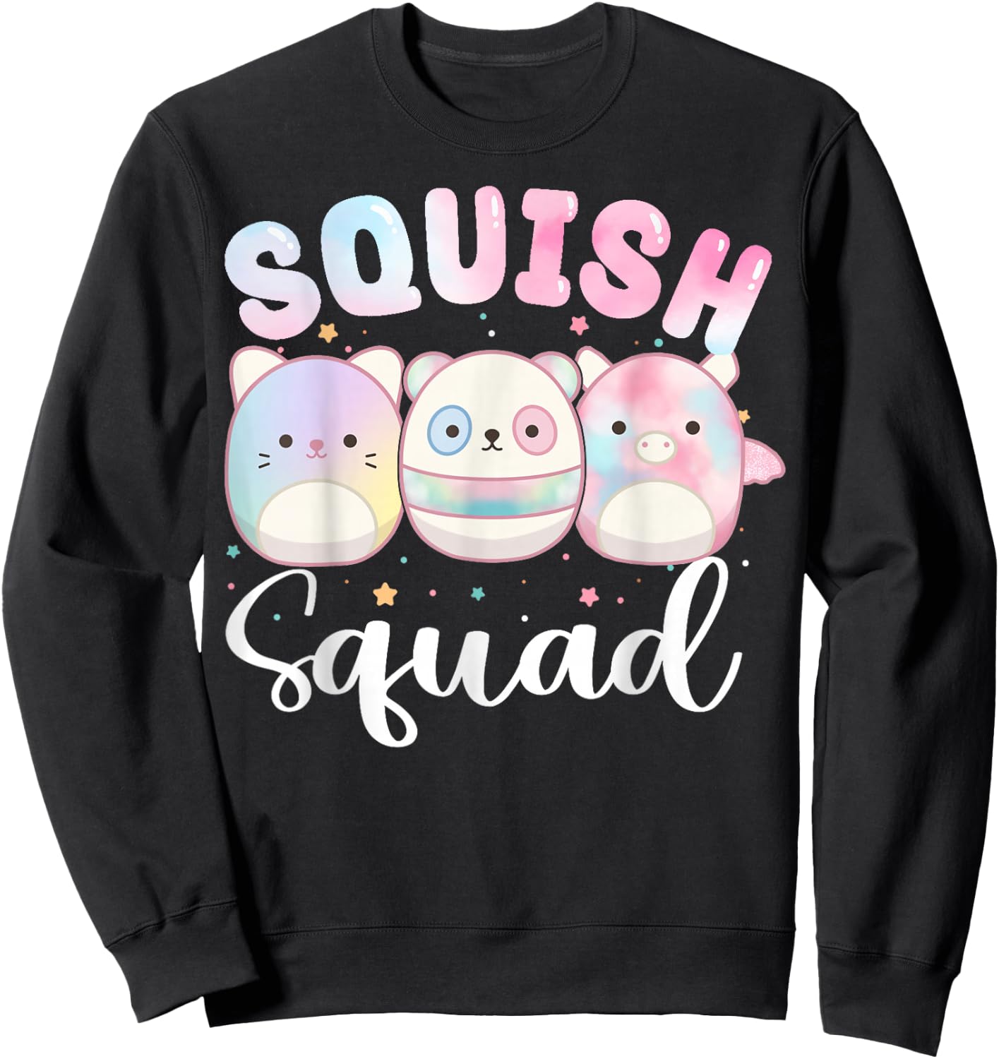 Squish Squad Birthday Shirt For Girls Kids Toddlers Sweatshirt - Sweatshirt | Black