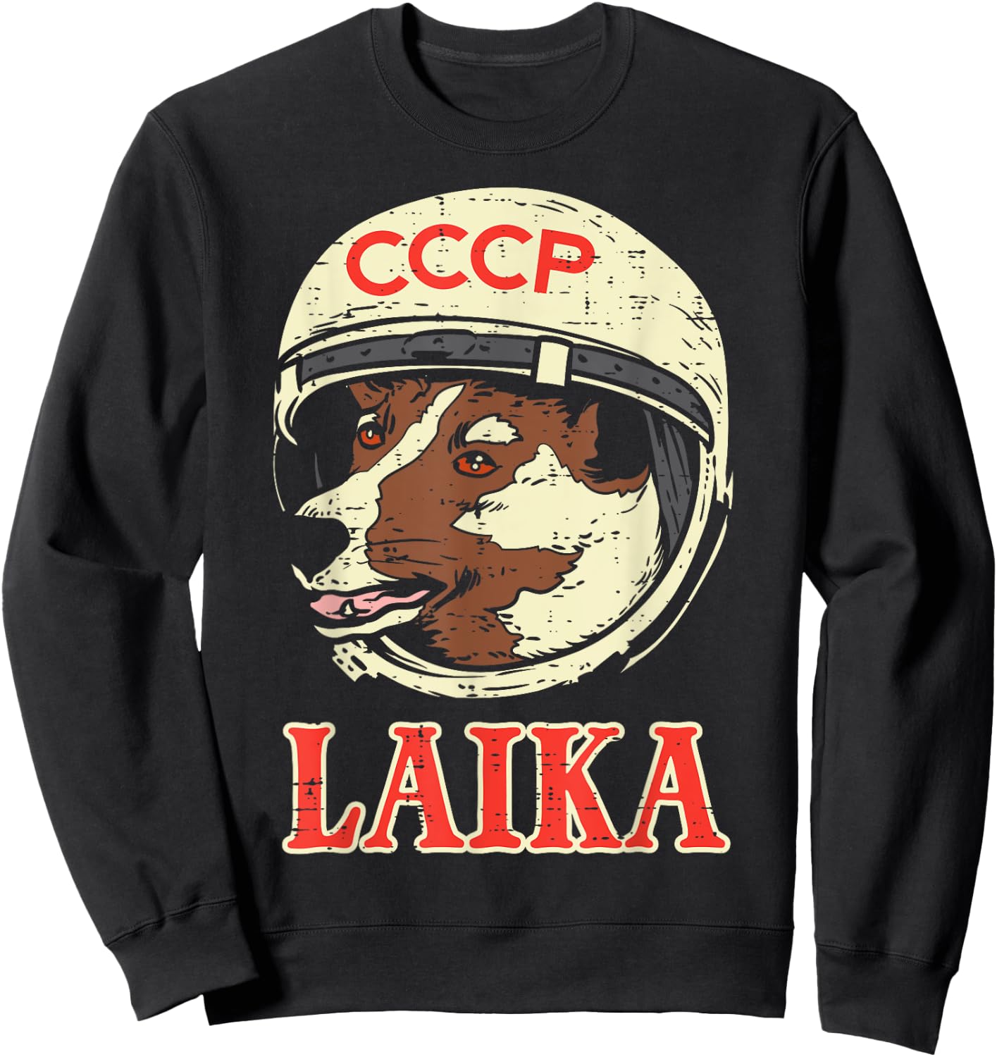 Astronaut Dog Cccp Laika Space Soviet Galaxy Men Women Kids Sweatshirt - Sweatshirt | Black
