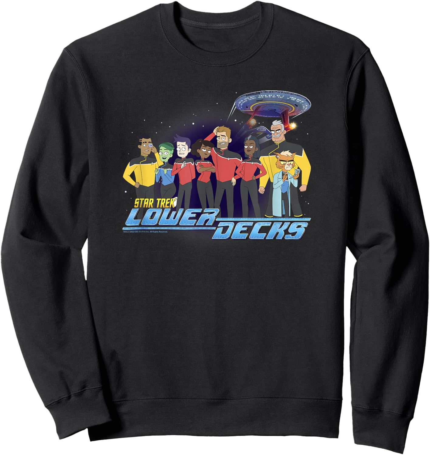 Star Trek: Lower Decks Crew Lineup Poster Sweatshirt - Sweatshirt | Black