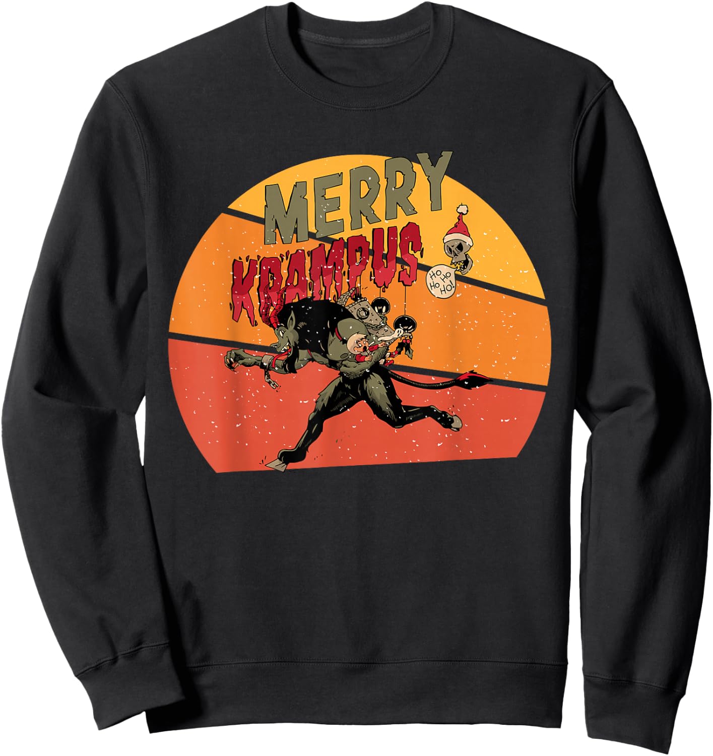 Merry Crampus Funny anti Christmas Sweatshirt - Sweatshirt | Black