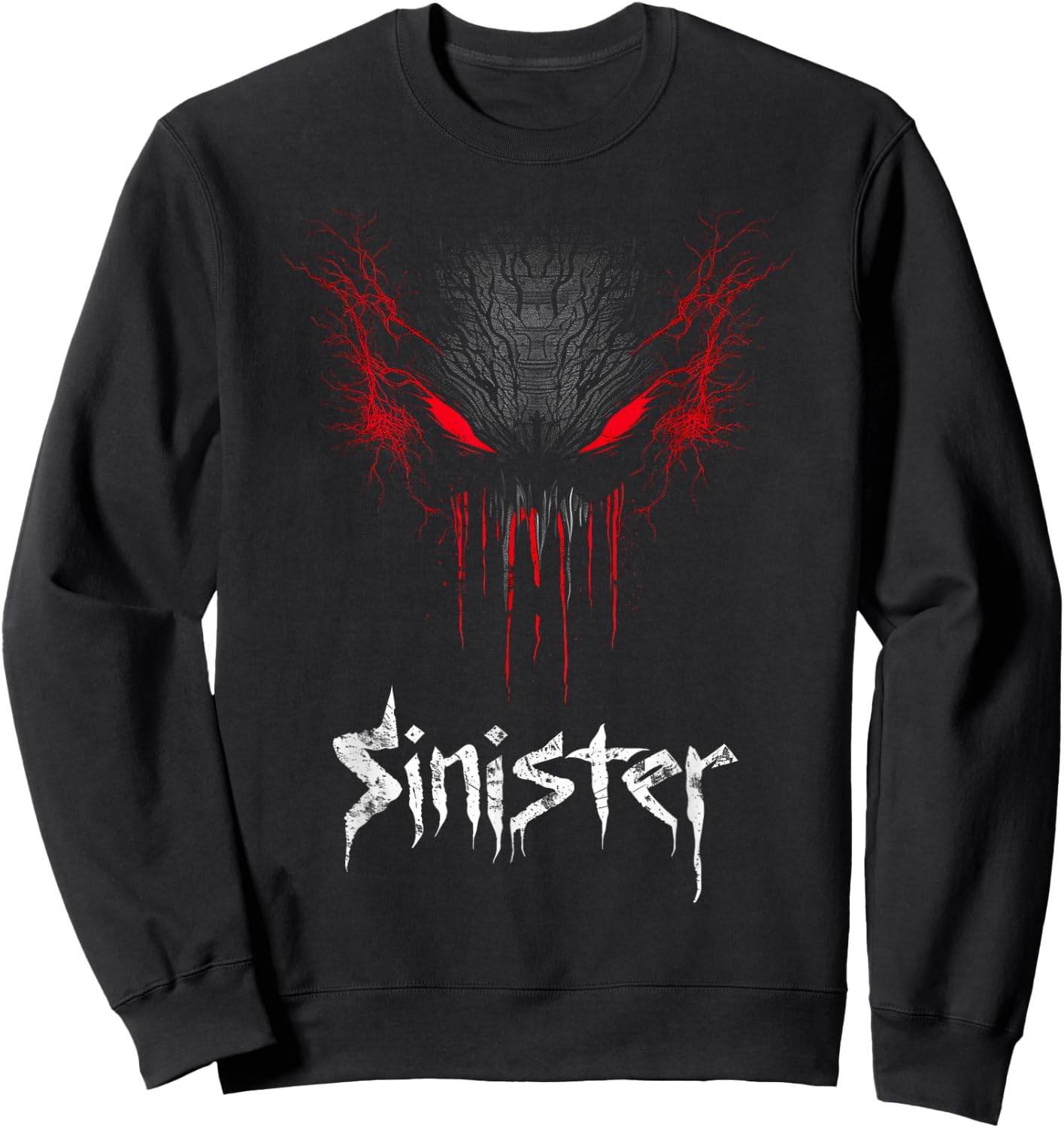 Sinister Graffiti Metal Style Gothic Dark and evil for Gamer Sweatshirt - Sweatshirt | Black