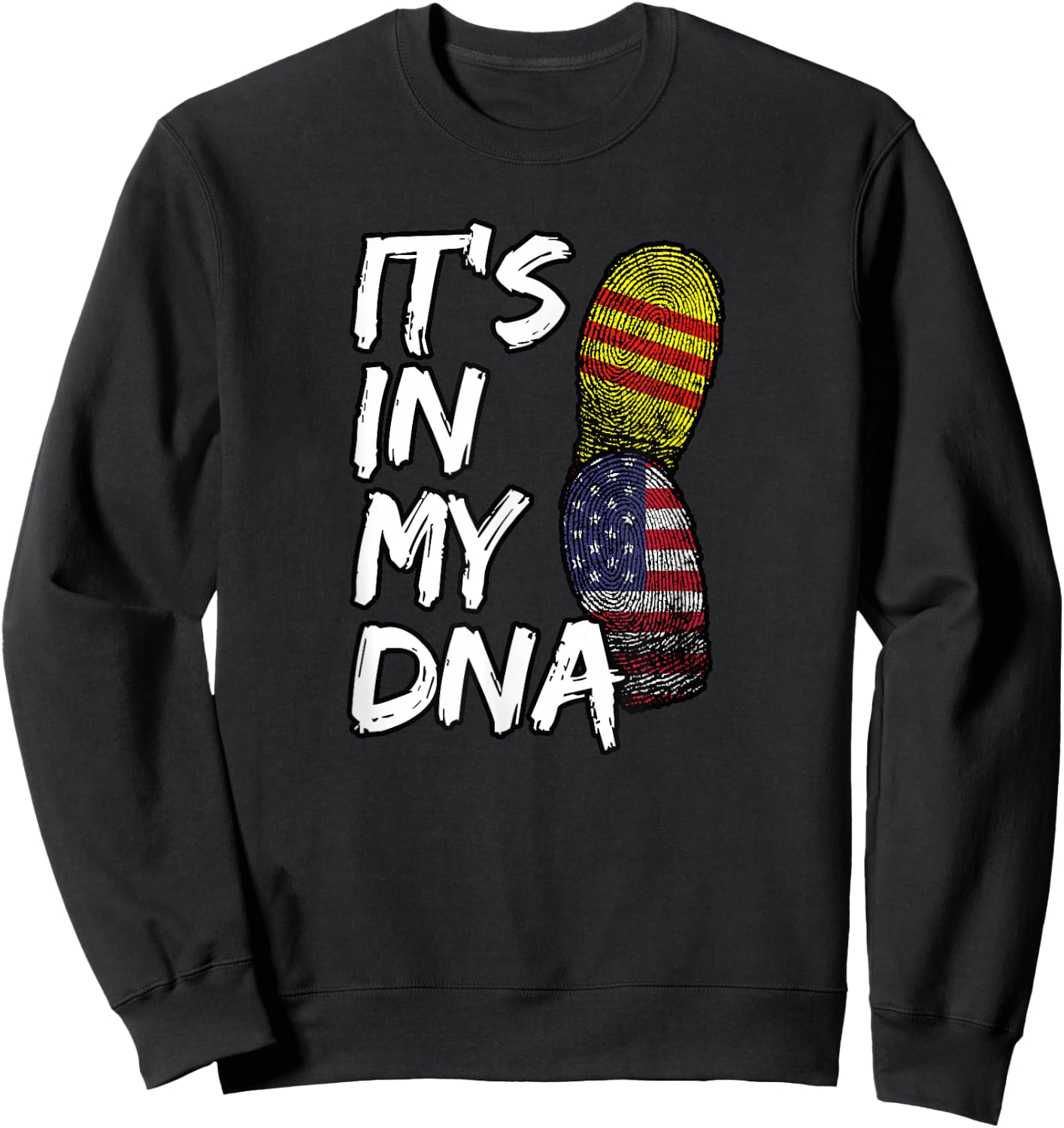South Vietnam Vietnamese America American USA My DNA Flag Sweatshirt - Sweatshirt | Black