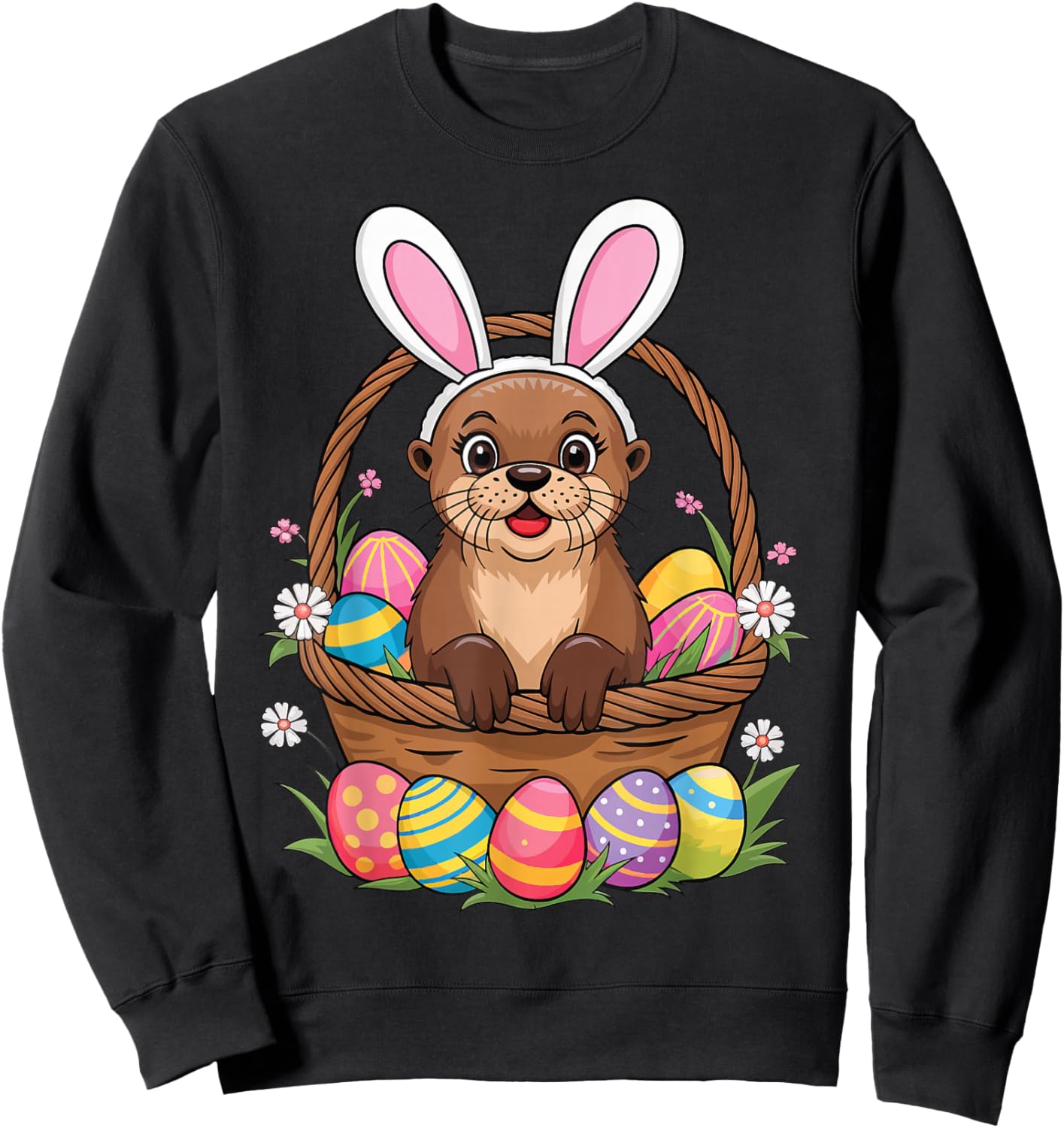 Easter Otter Sweatshirt - Sweatshirt | Black