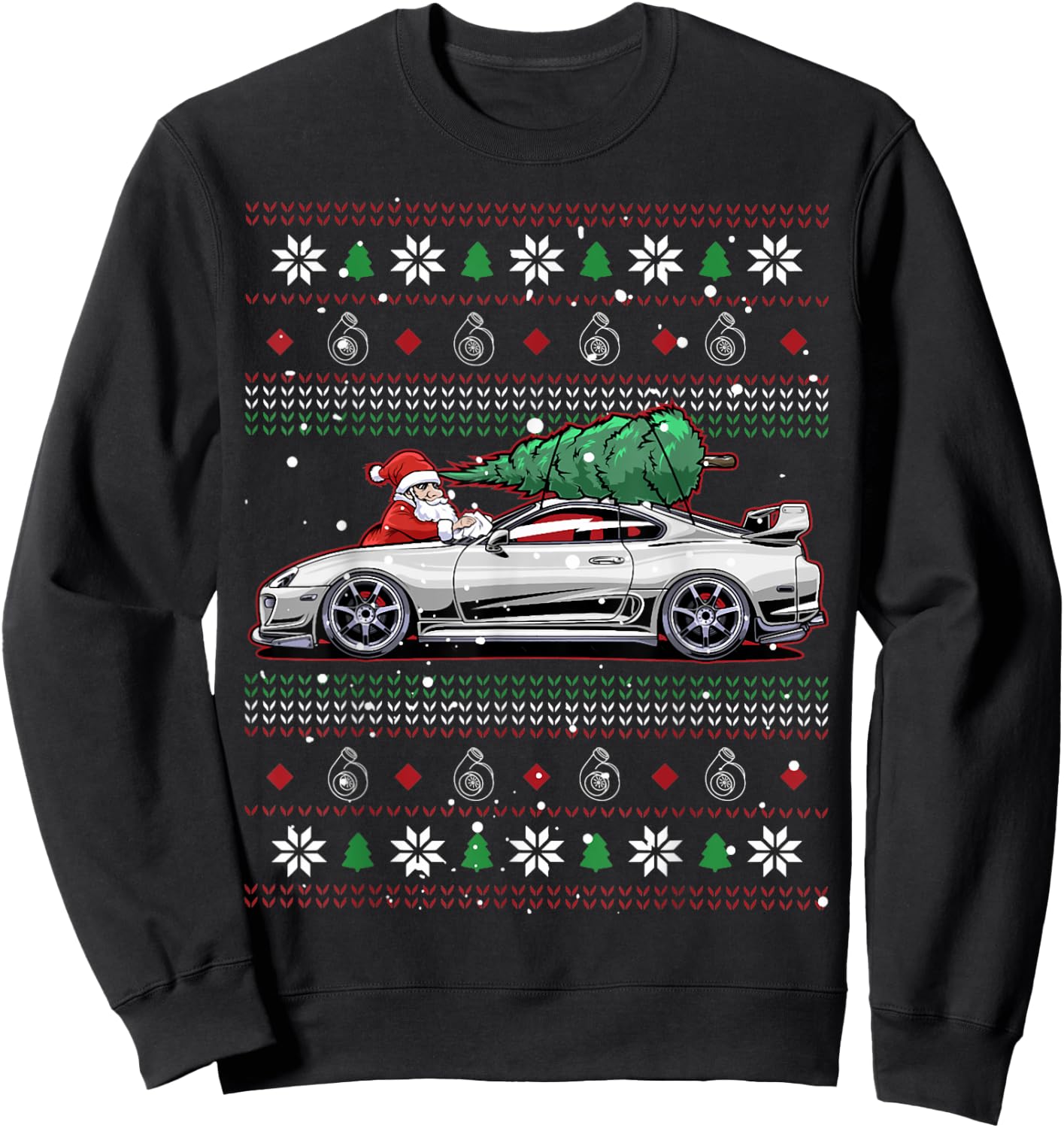 MK5 MK3 MK4 jzx100 Christmas Cars Sweatshirt - Sweatshirt | Black