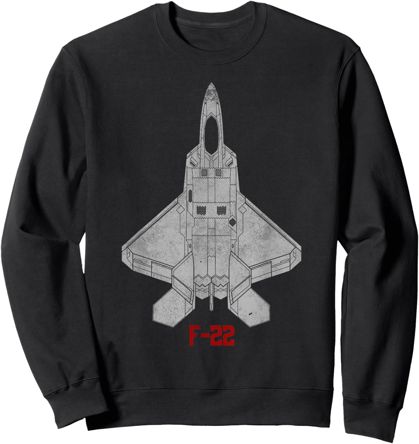 Military Aircraft F-22 Raptor Pilot Gifts T Shirt USAF Sweatshirt - Sweatshirt | Black