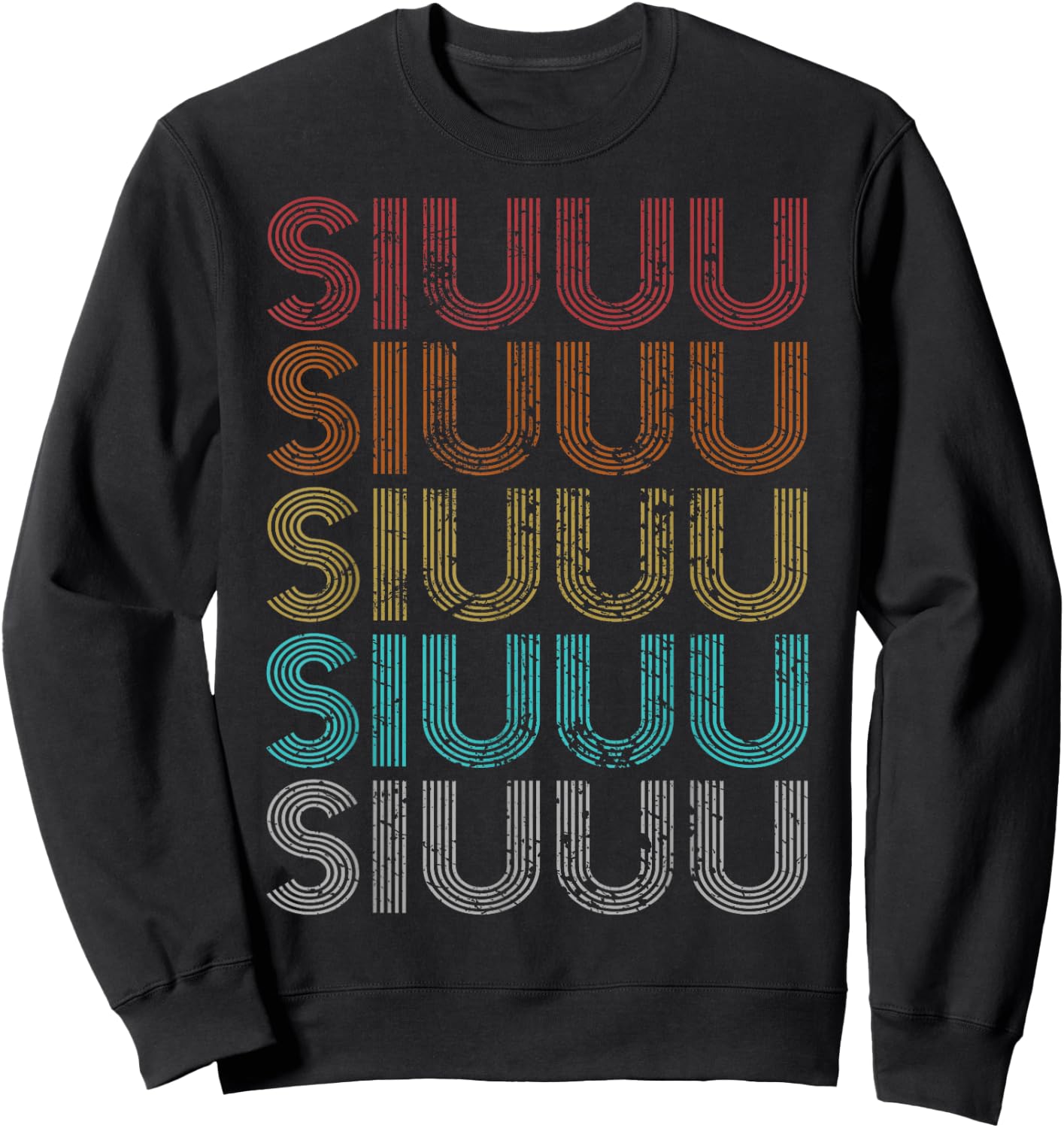 Retro Vintage Siuuu Sweatshirt - Sweatshirt | Black
