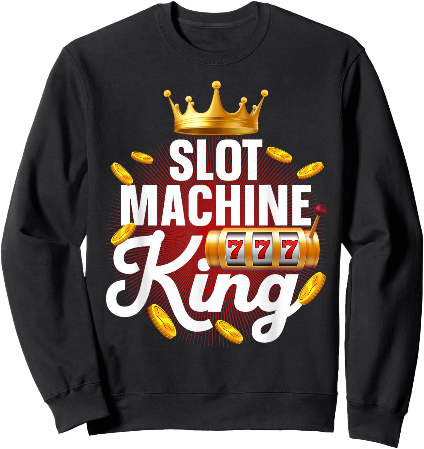 Best Slot Machine King Art Boys Casino Slot Machine Sweatshirt - Sweatshirt | Black