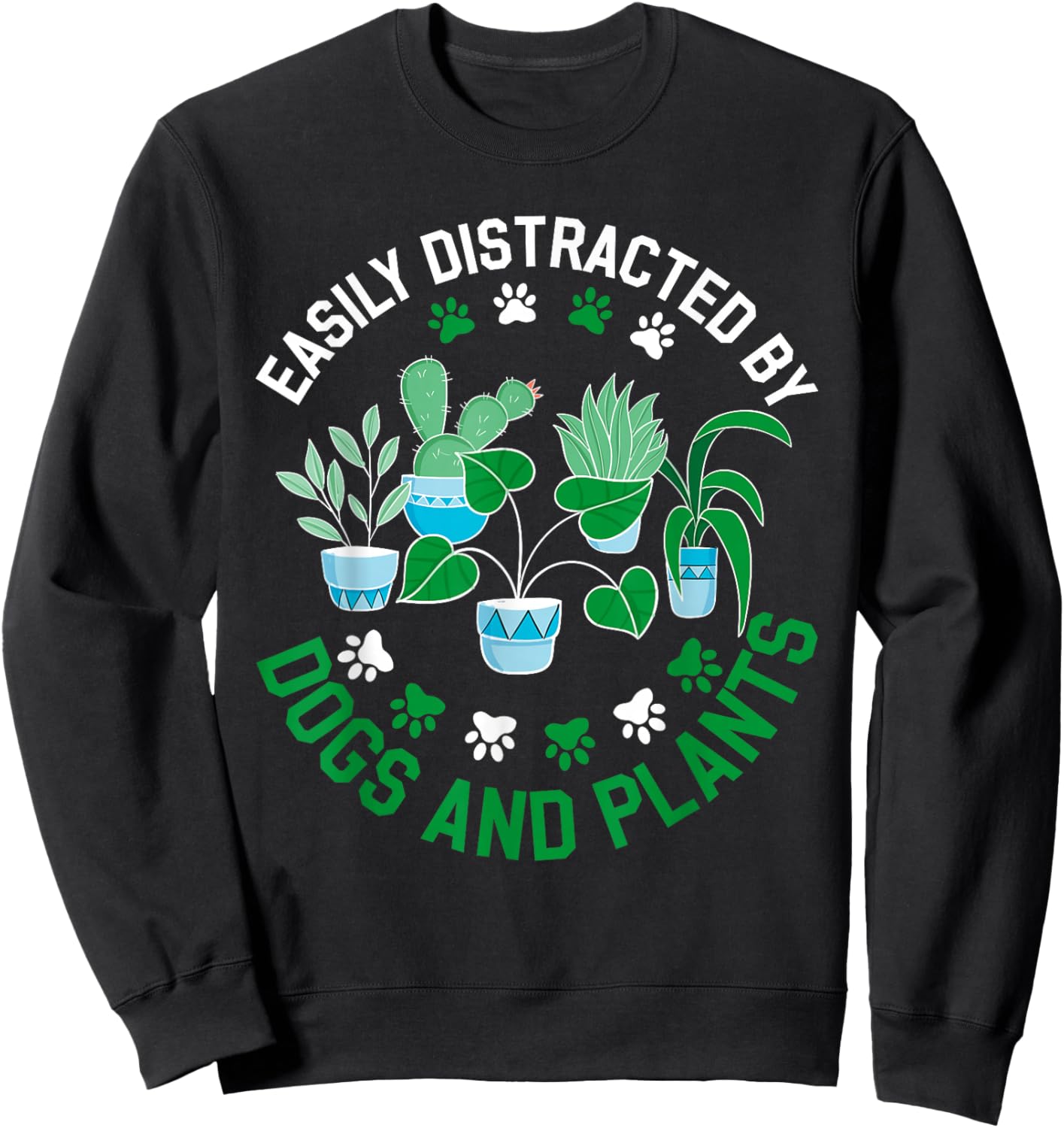 Plants and Dogs Shirt Dogs Plant Sweatshirt - Sweatshirt | Black