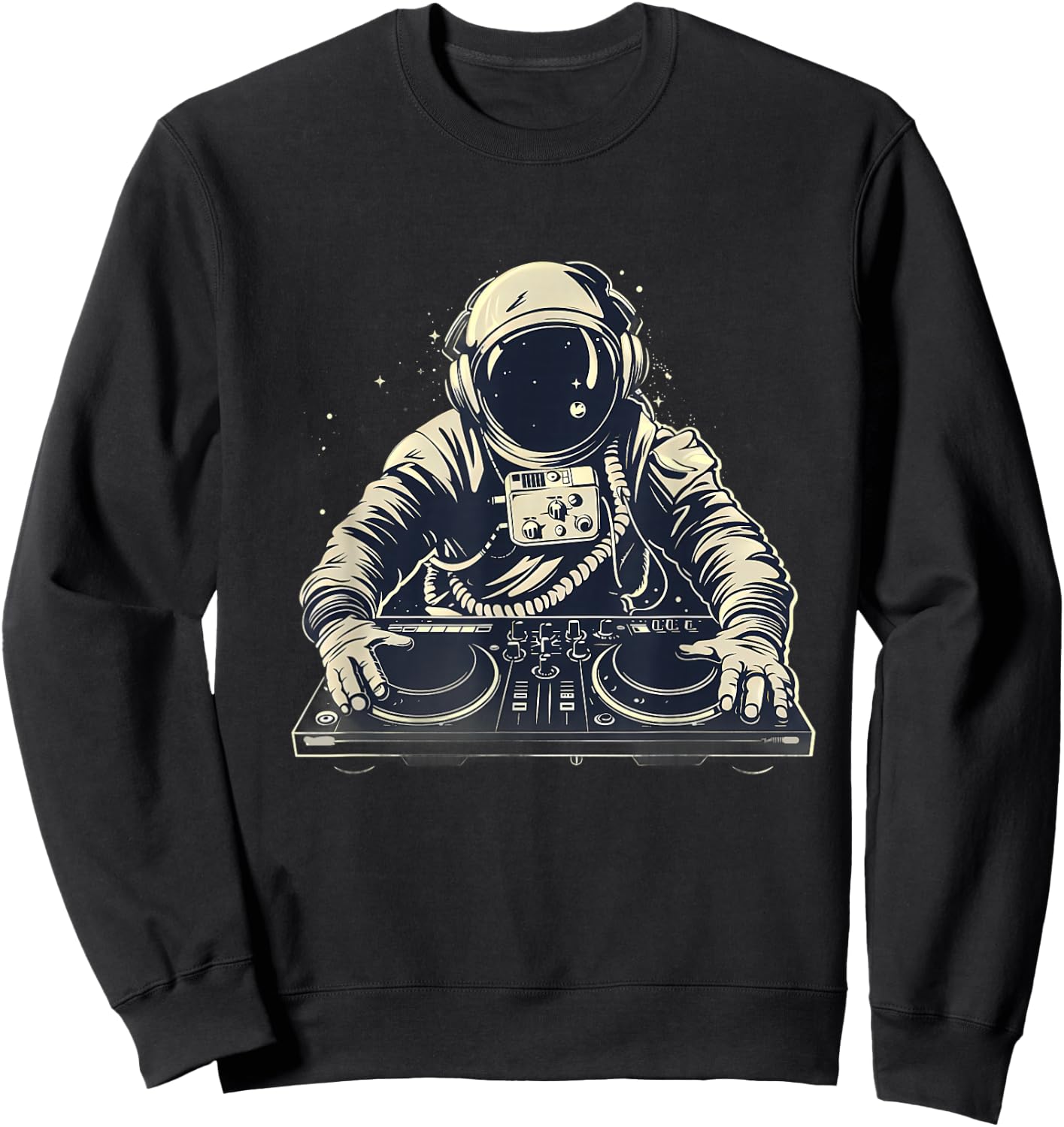 Astronaut DJ Dance Music House Techno Turntable DJ Astronaut Sweatshirt - Sweatshirt | Black