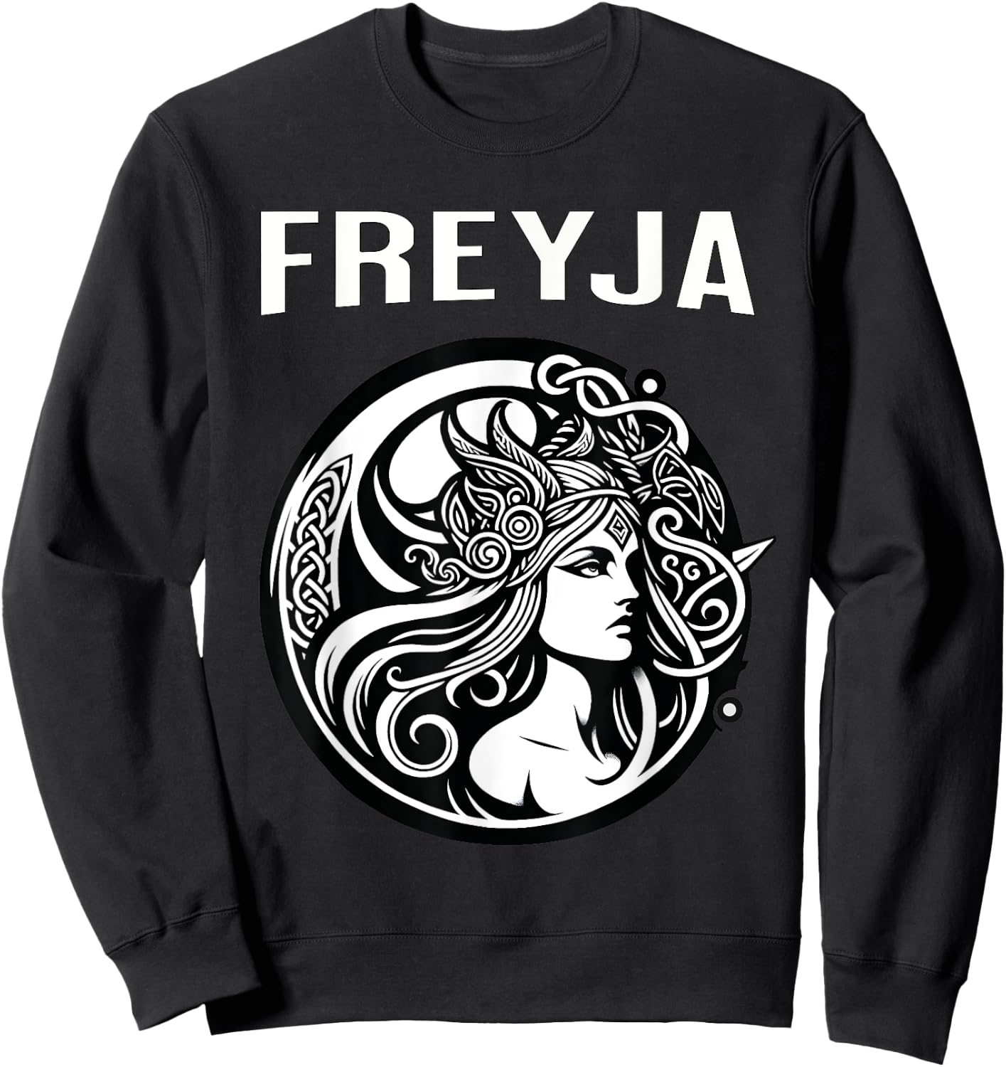 Freyja Viking Goddess Sweatshirt - Sweatshirt | Black