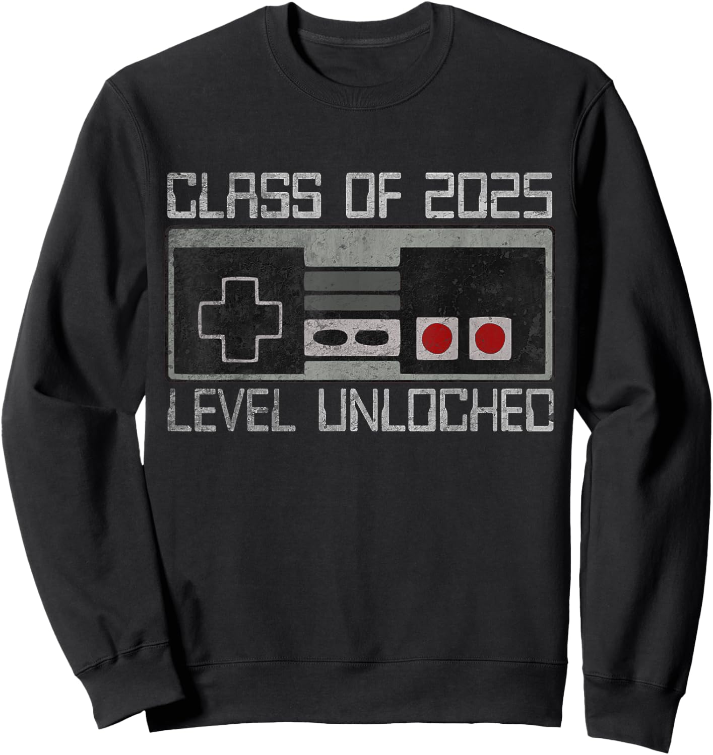 Class of 2025 Level Unlocked Back To School Gamer Sweatshirt - Sweatshirt | Black