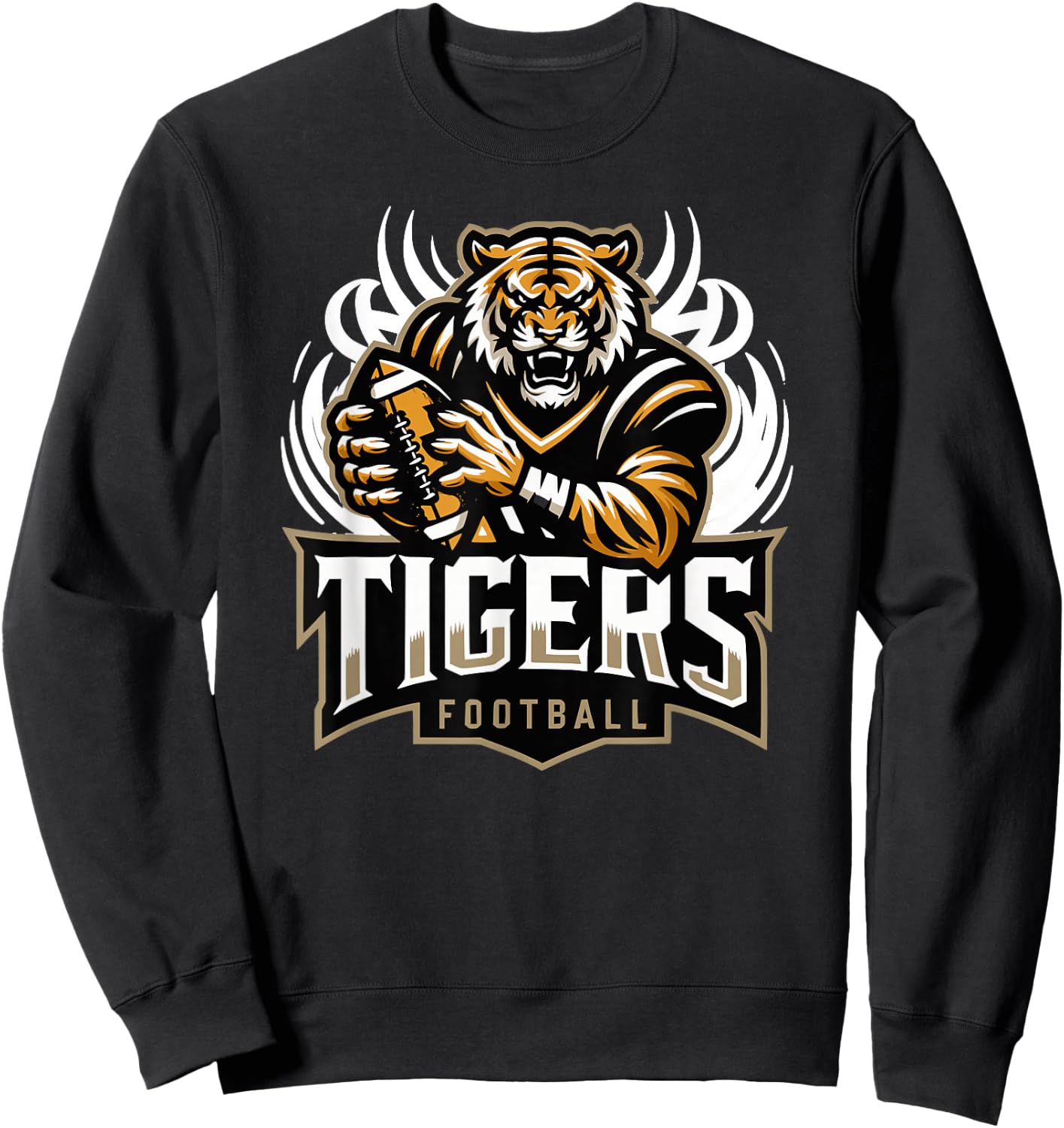 Trinity Love Clothing Co. Broken Arrow Tiger Football Sweatshirt - Sweatshirt | Black