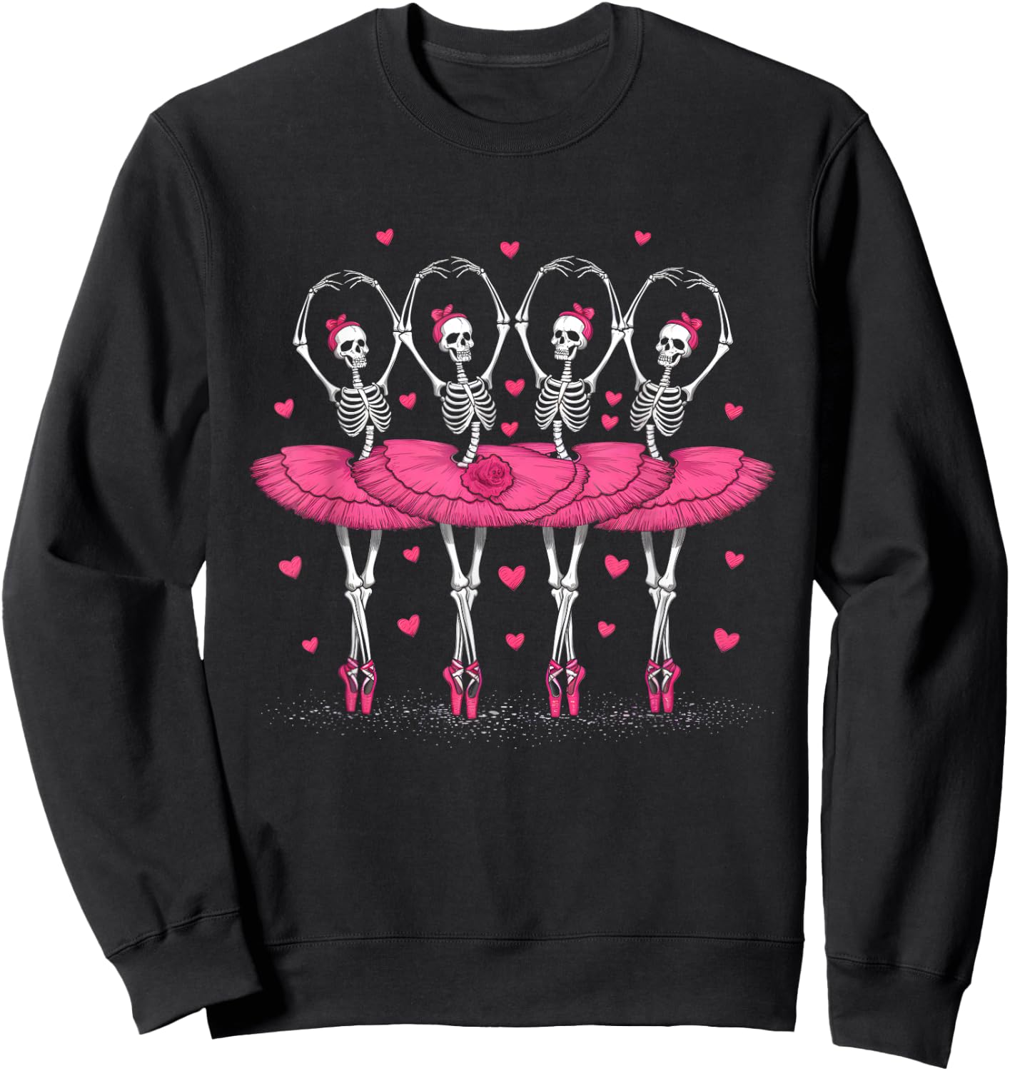 Spooky Ballerina Skeleton Dance Funny Halloween Ballet Sweatshirt - Sweatshirt | Black