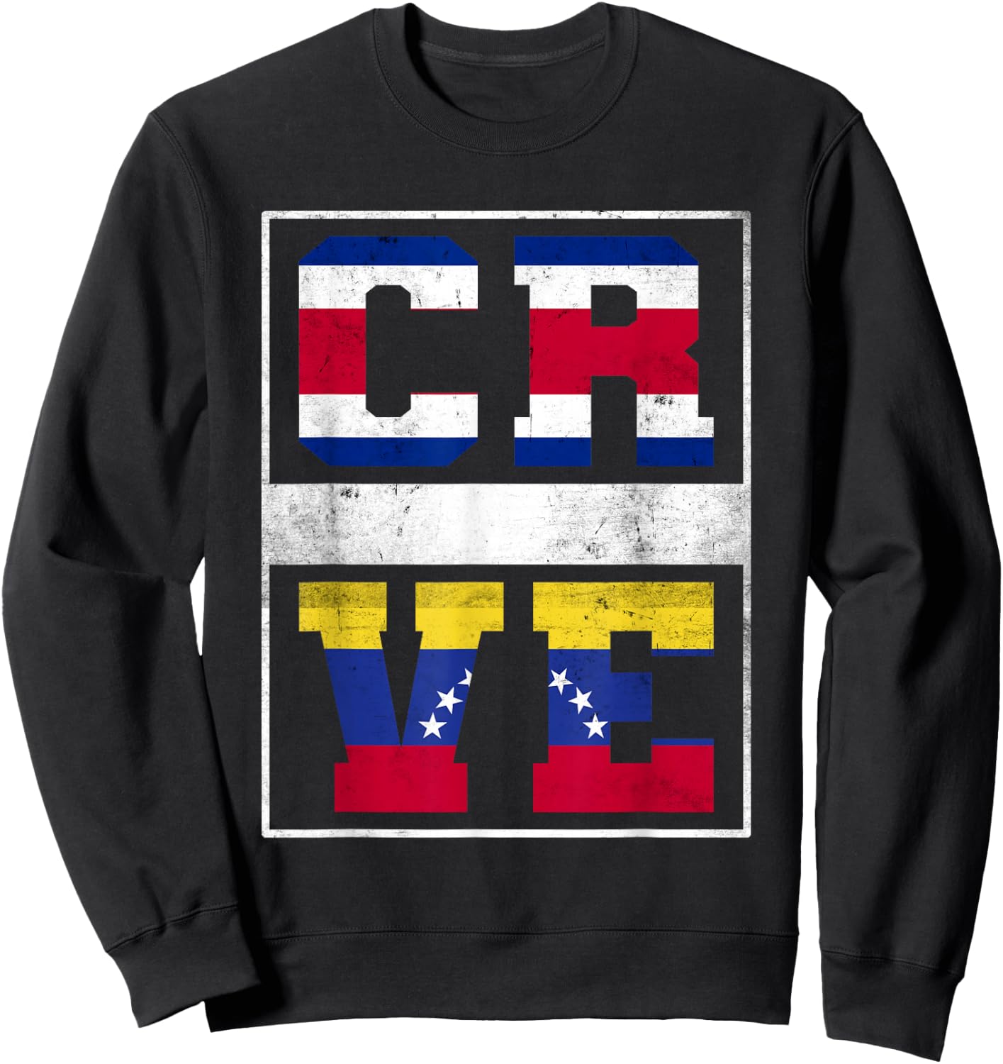 Costa Rica and Venezuela Mix Costa Rican Venezuelan Roots Sweatshirt - Sweatshirt | Black
