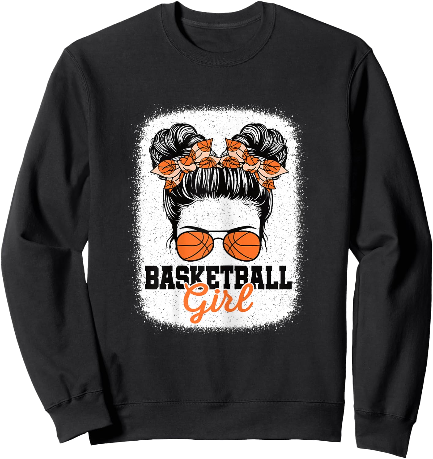 Basketball Girl Cute Basketball Player Women Girls Sweatshirt - Sweatshirt | Black