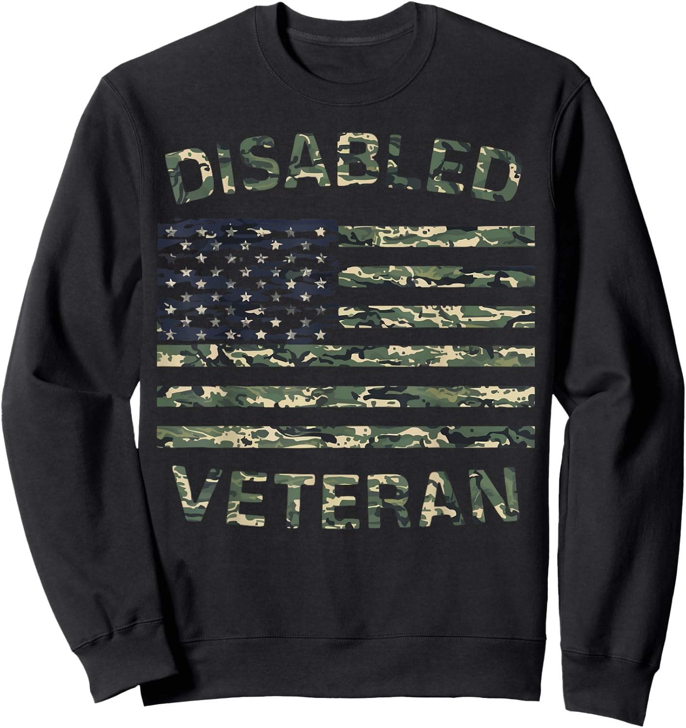 Disabled Veteran Handicap Military Soldier Veterans Day Sweatshirt - Sweatshirt | Black