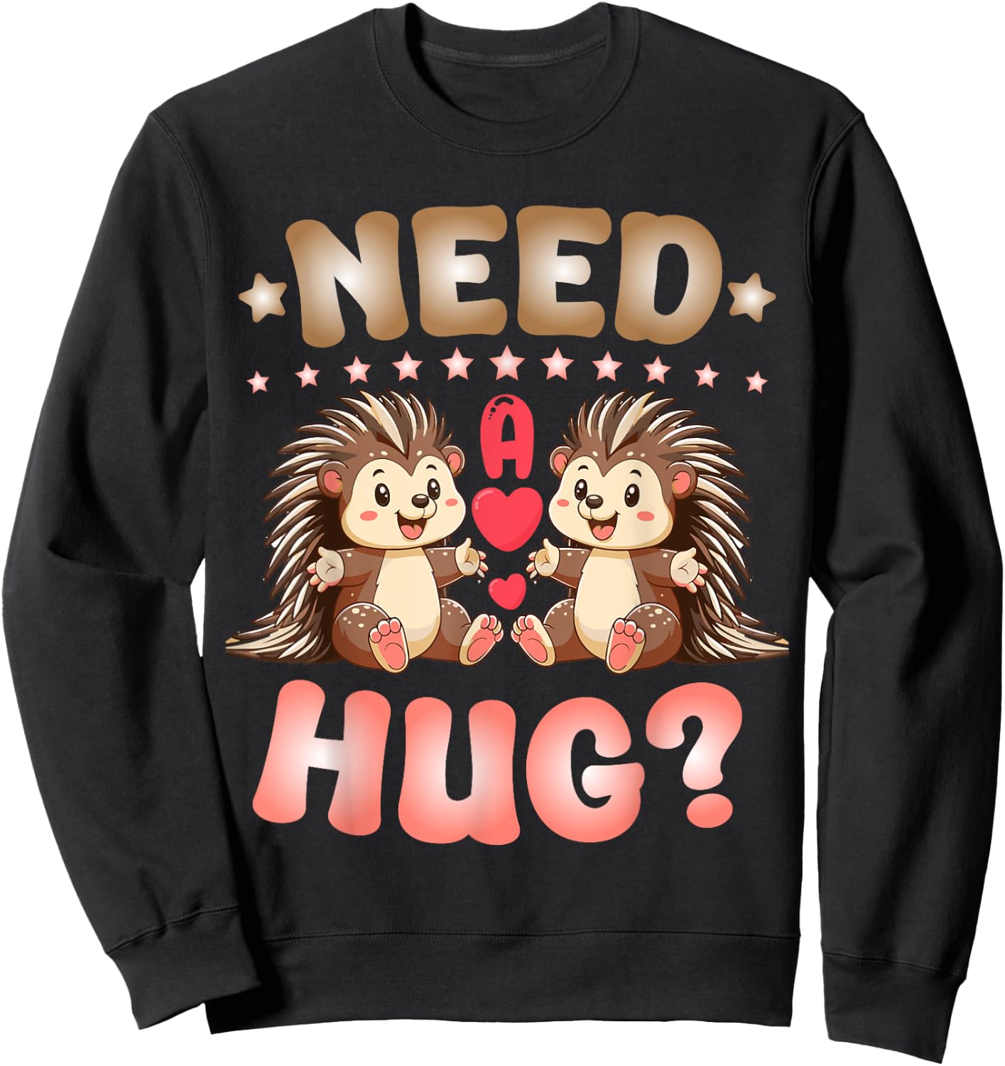 Porcupine Need A Hug Sweatshirt - Sweatshirt | Black