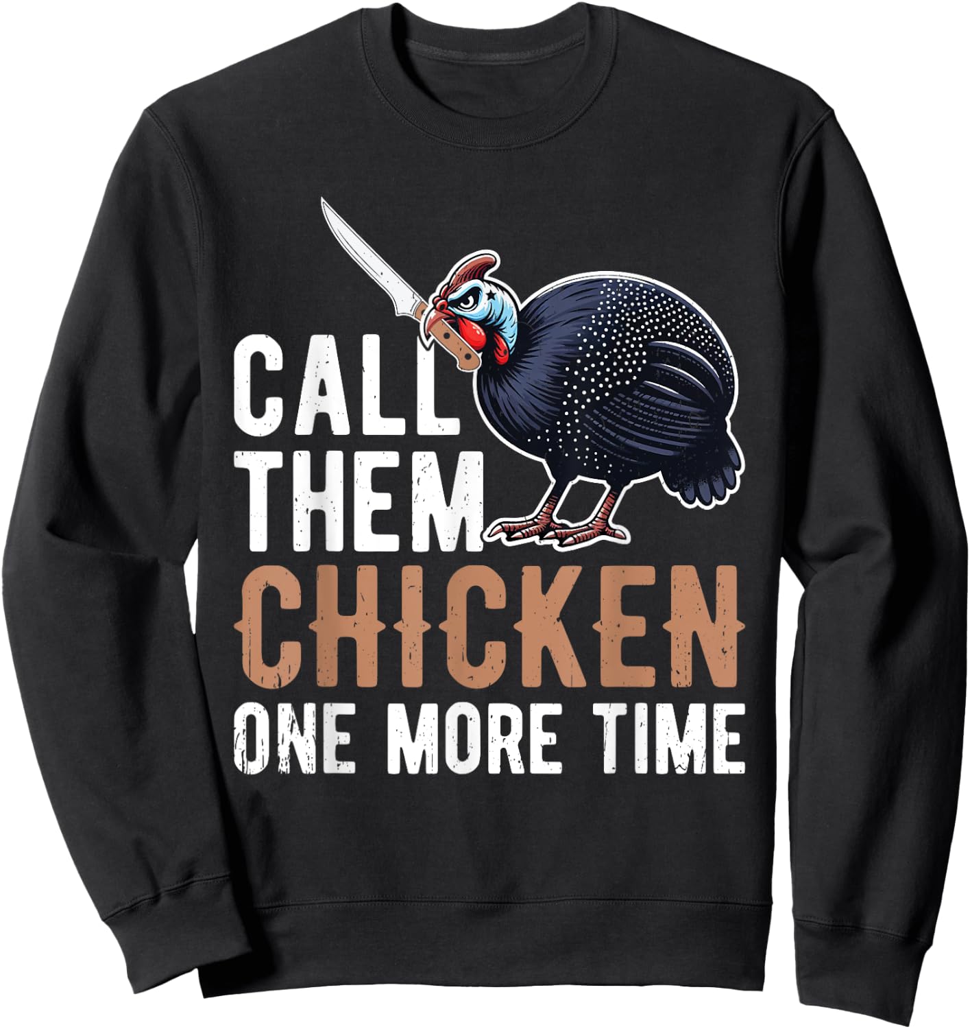 Guinea Hen Guinea Fowl Sweatshirt - Sweatshirt | Black