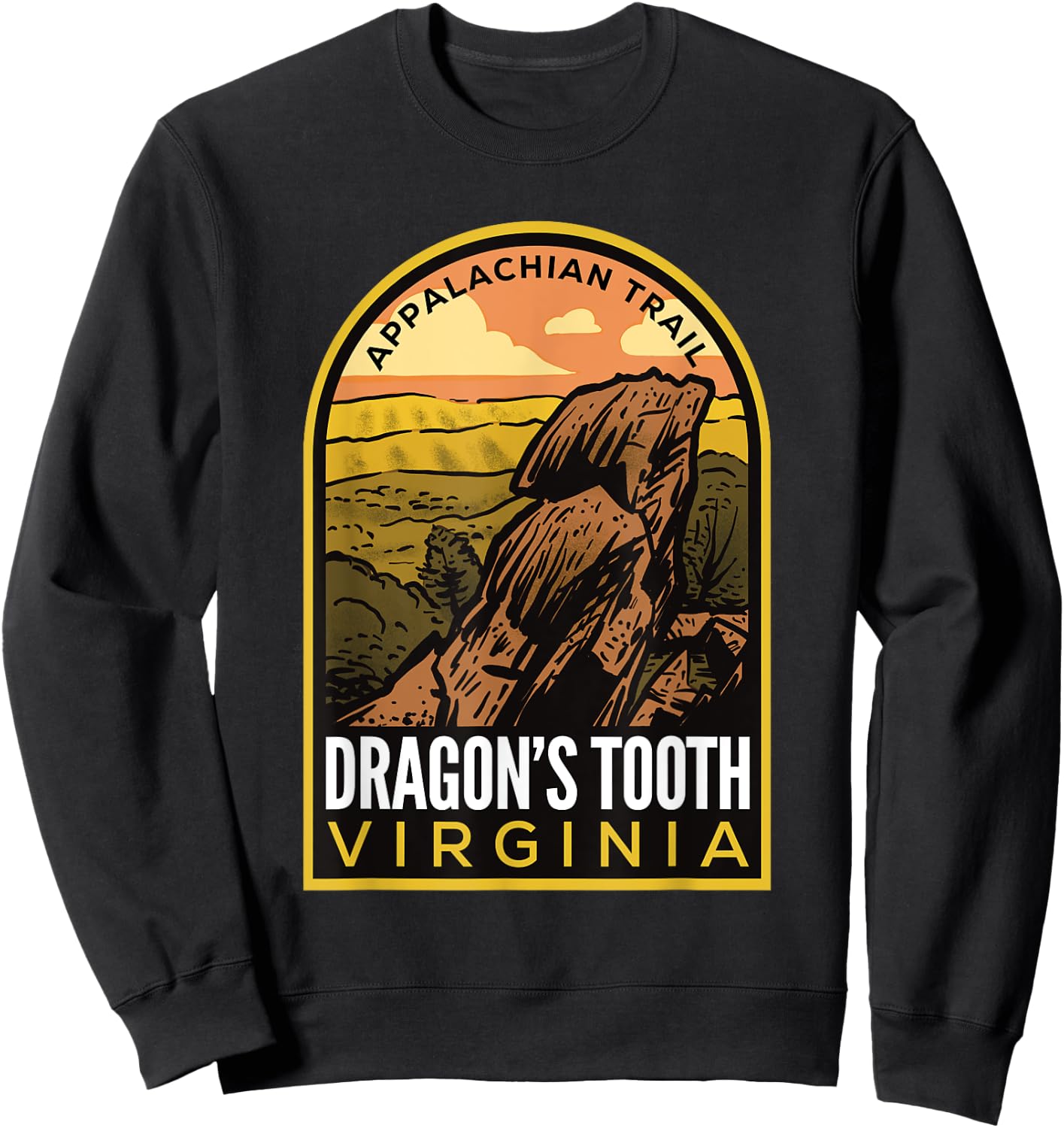Dragon's Tooth Virginia Appalachian Trail Sweatshirt - Sweatshirt | Black