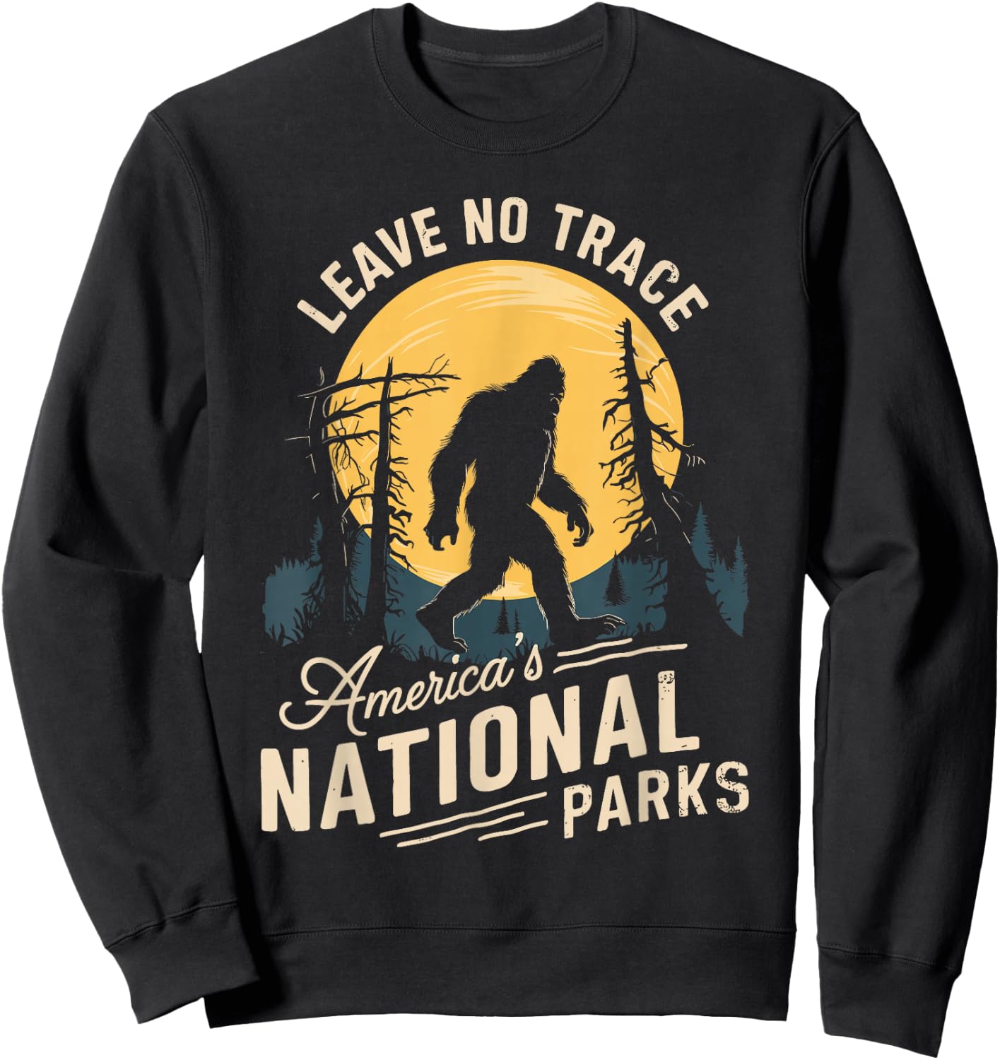 Leave No Trace Bigfoot National Parks Adventure Sweatshirt - Sweatshirt | Black