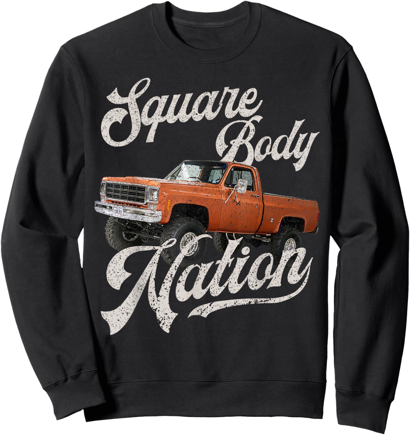 Squarebody Life Classic Pickup Square Body C30 C10 K10 Truck Sweatshirt - Sweatshirt | Black