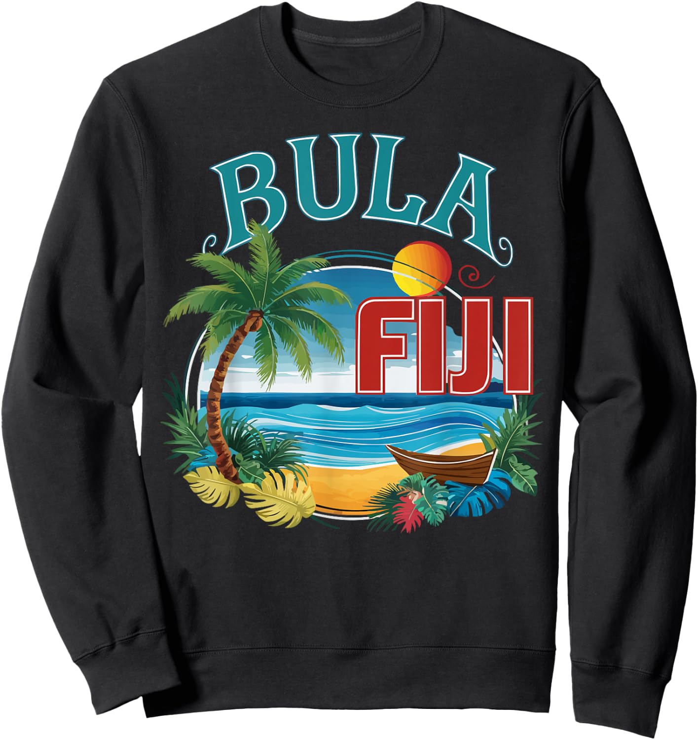Republic Of Fiji Pride Country Travel Vacation Fidschi Sweatshirt - Sweatshirt | Black