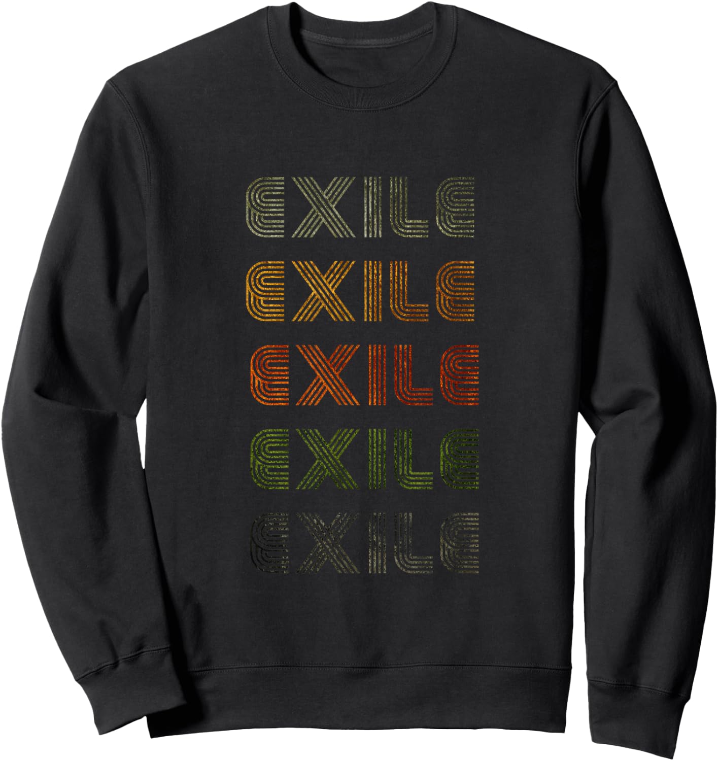 Love Heart Exile Grunge Vintage Style Black Exile Sweatshirt - Sweatshirt | Black