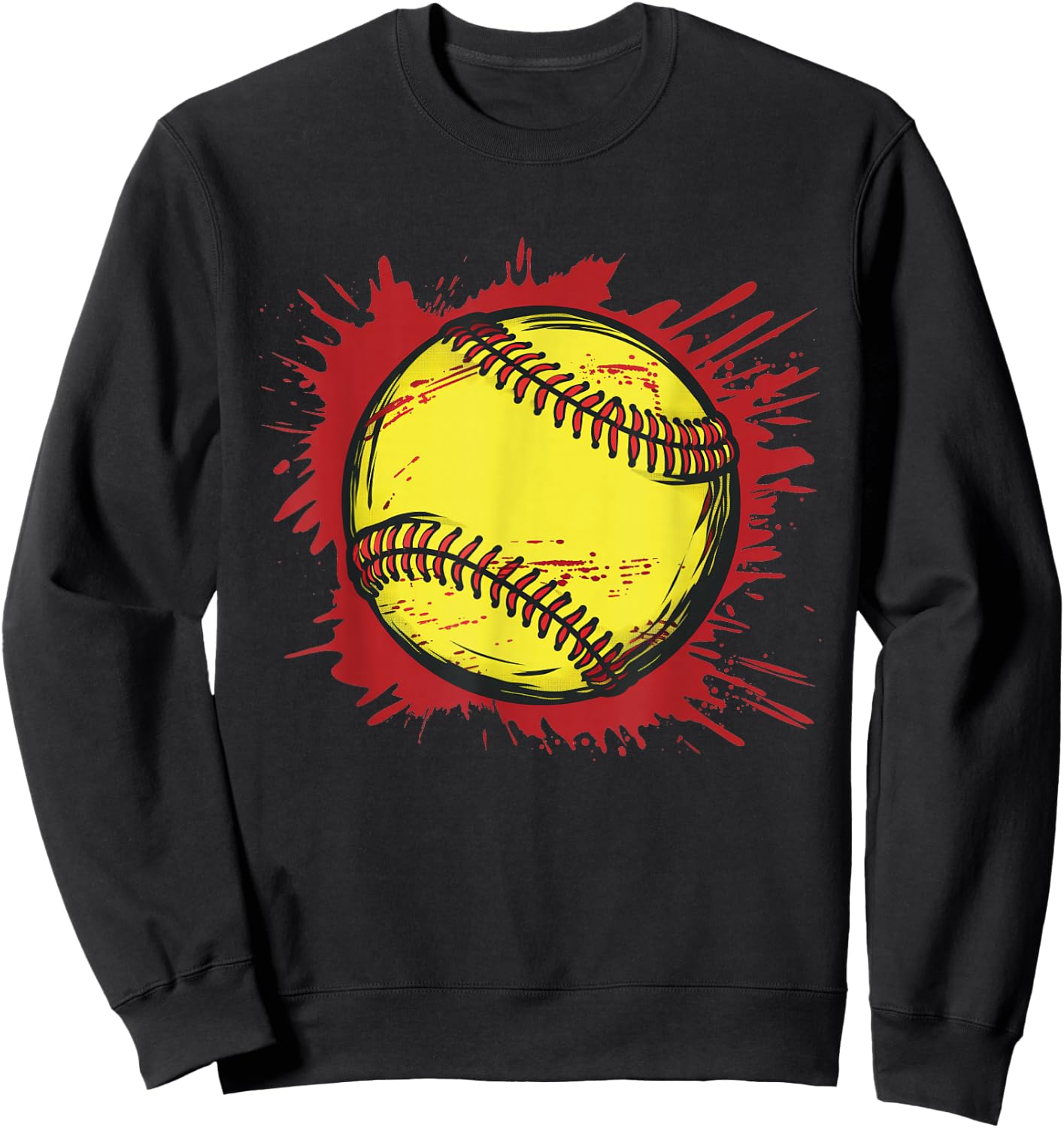 Softball Player and Fan Graphic Sweatshirt - Sweatshirt | Black