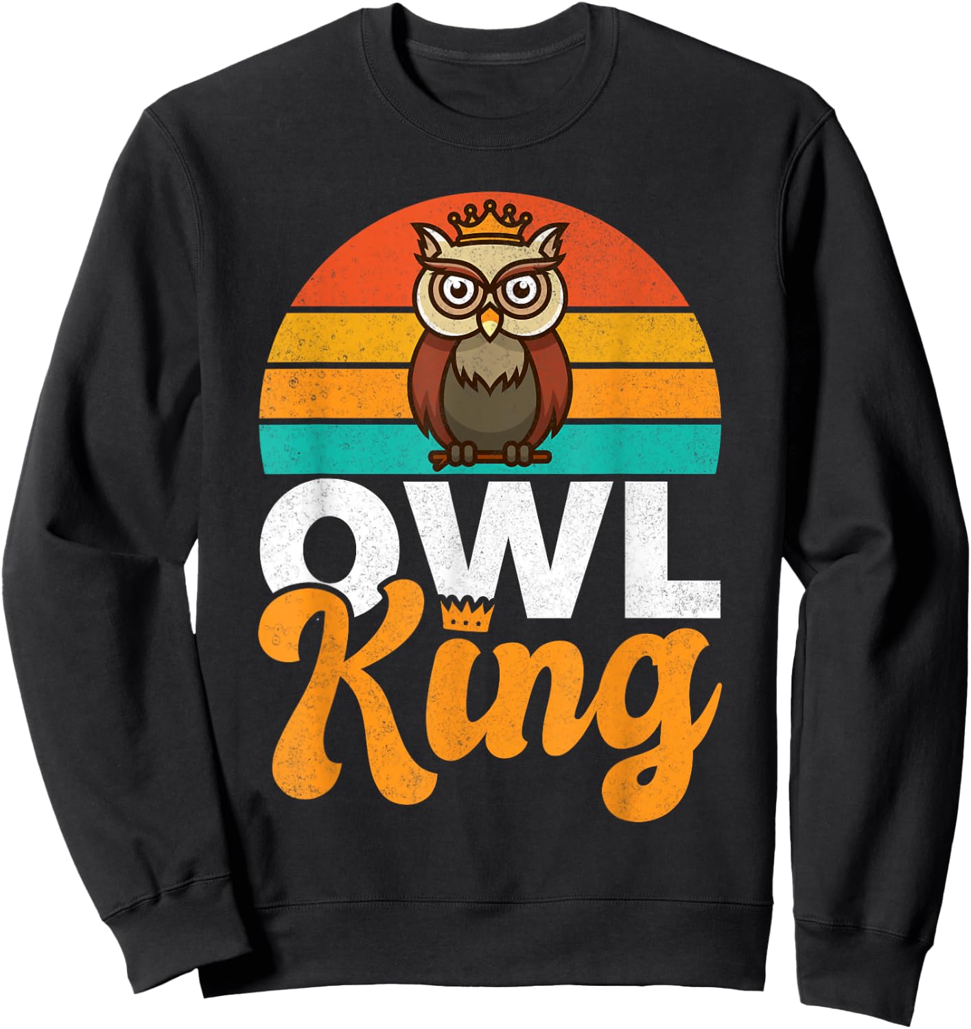 Owl King Owl Sweatshirt - Sweatshirt | Black