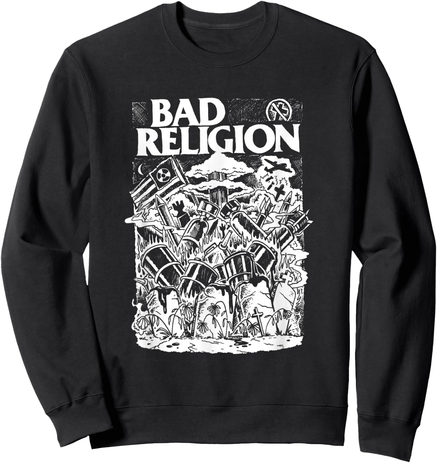 Bad Religion - Official Merchandise - Wasteland Sweatshirt - Sweatshirt | Black