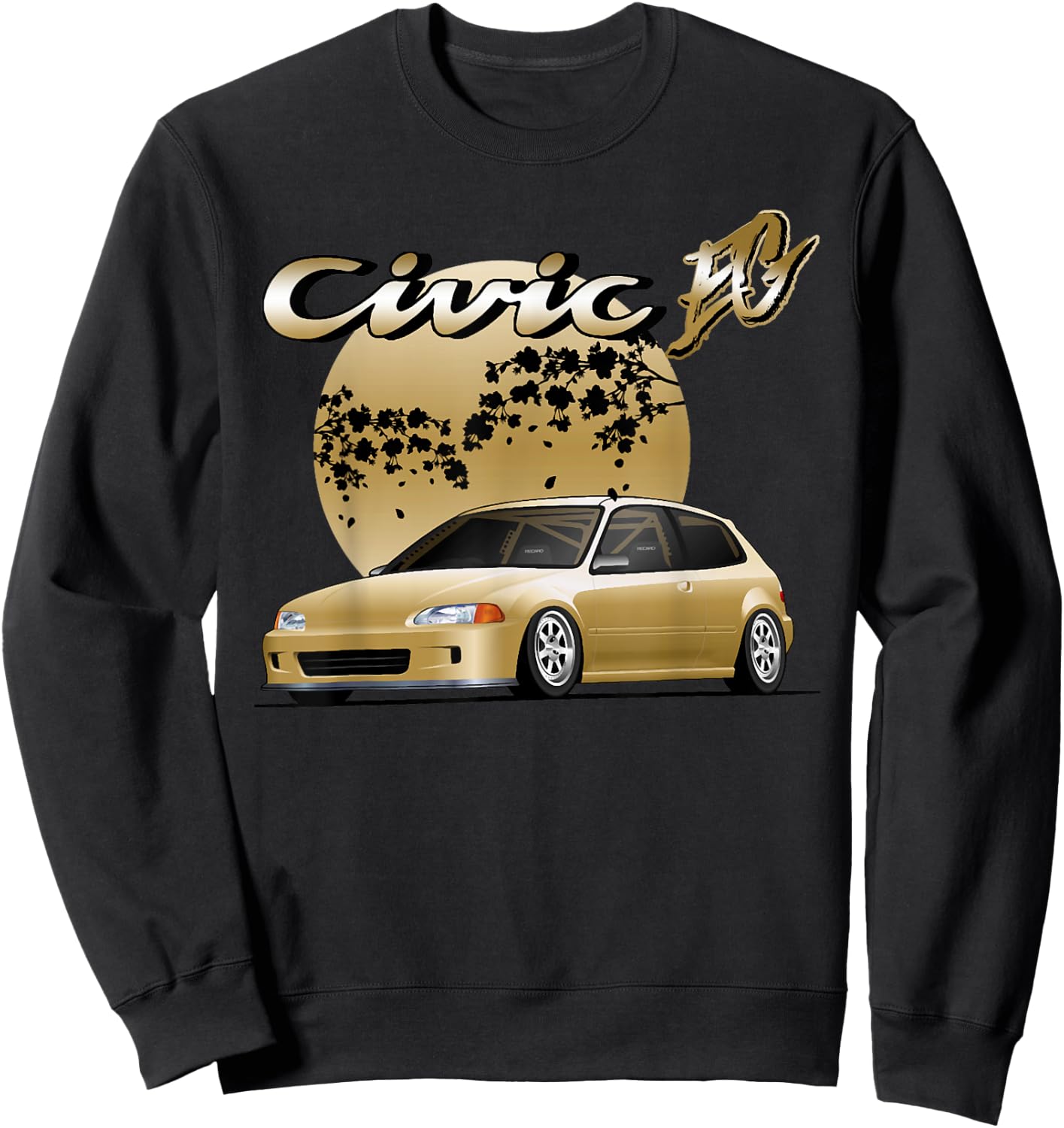 Civic eg Japanese car , Small, Black Sweatshirt - Sweatshirt | Black