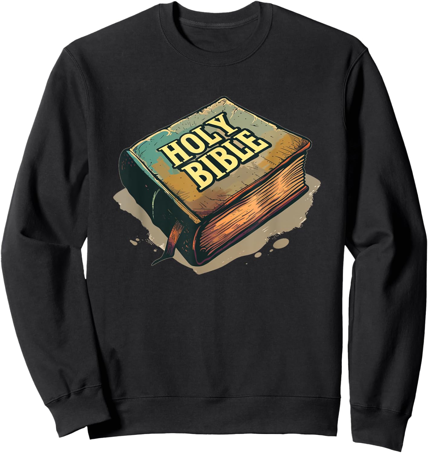 Cool Holy Bible Book Costume for Man and Woman Sweatshirt - Sweatshirt | Black