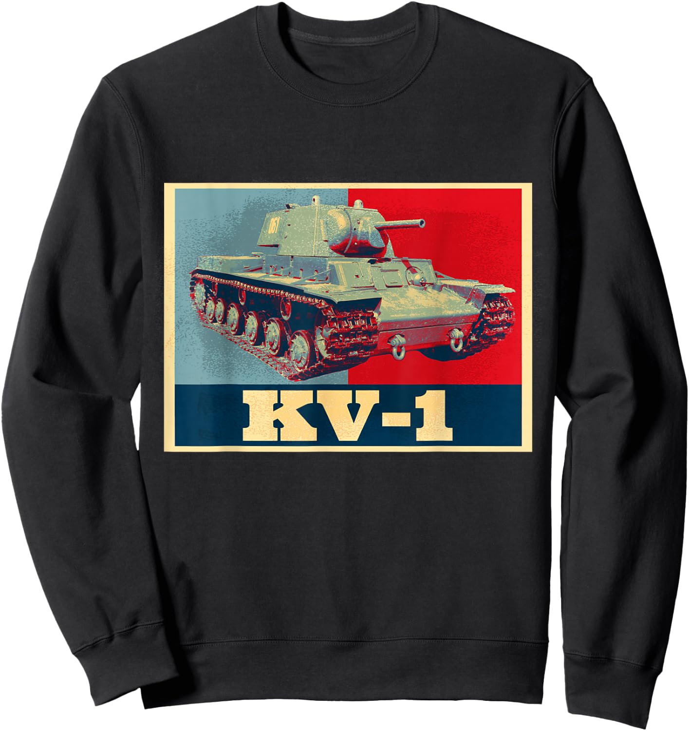 KV-1 Tank Military WW2 Soviet Army WWII Tank Men's Goods Clothes Military Sweatshirt - Sweatshirt | Black