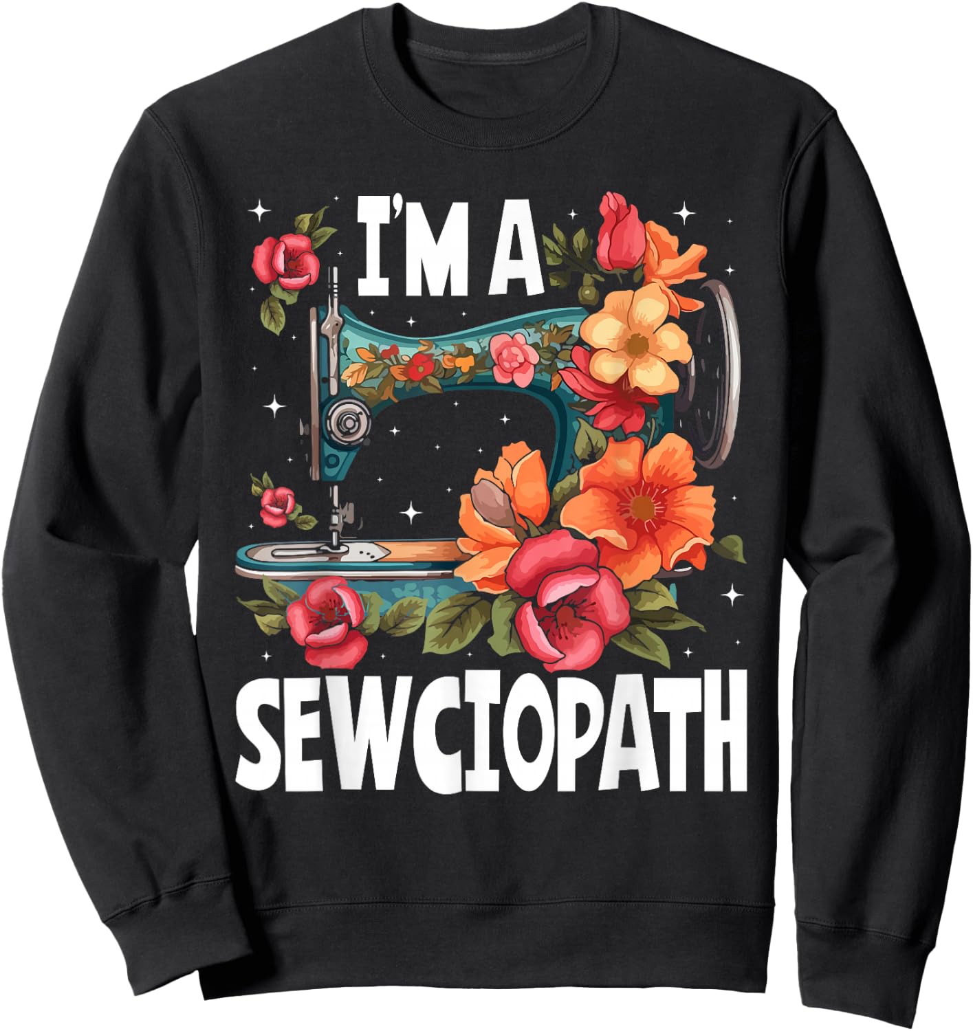 Cool Sewing Art Grandma Seamstress Tailor Quilting Sweatshirt - Sweatshirt | Black