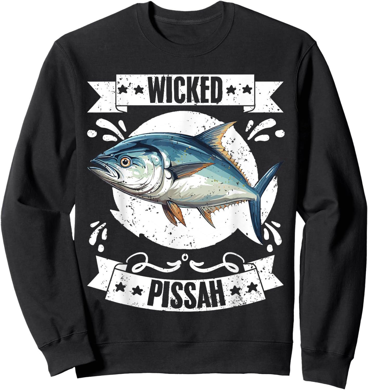 Wicked Pissah Funny Tuna Whisperer Tuna Fisherman Tuna Lover Sweatshirt - Sweatshirt | Black