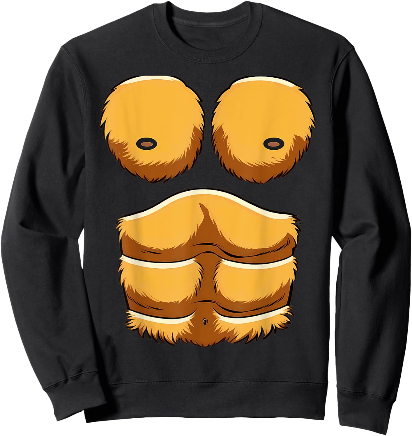 Monkey Gorilla Chest Halloween Costumes Sweatshirt - Sweatshirt | Black
