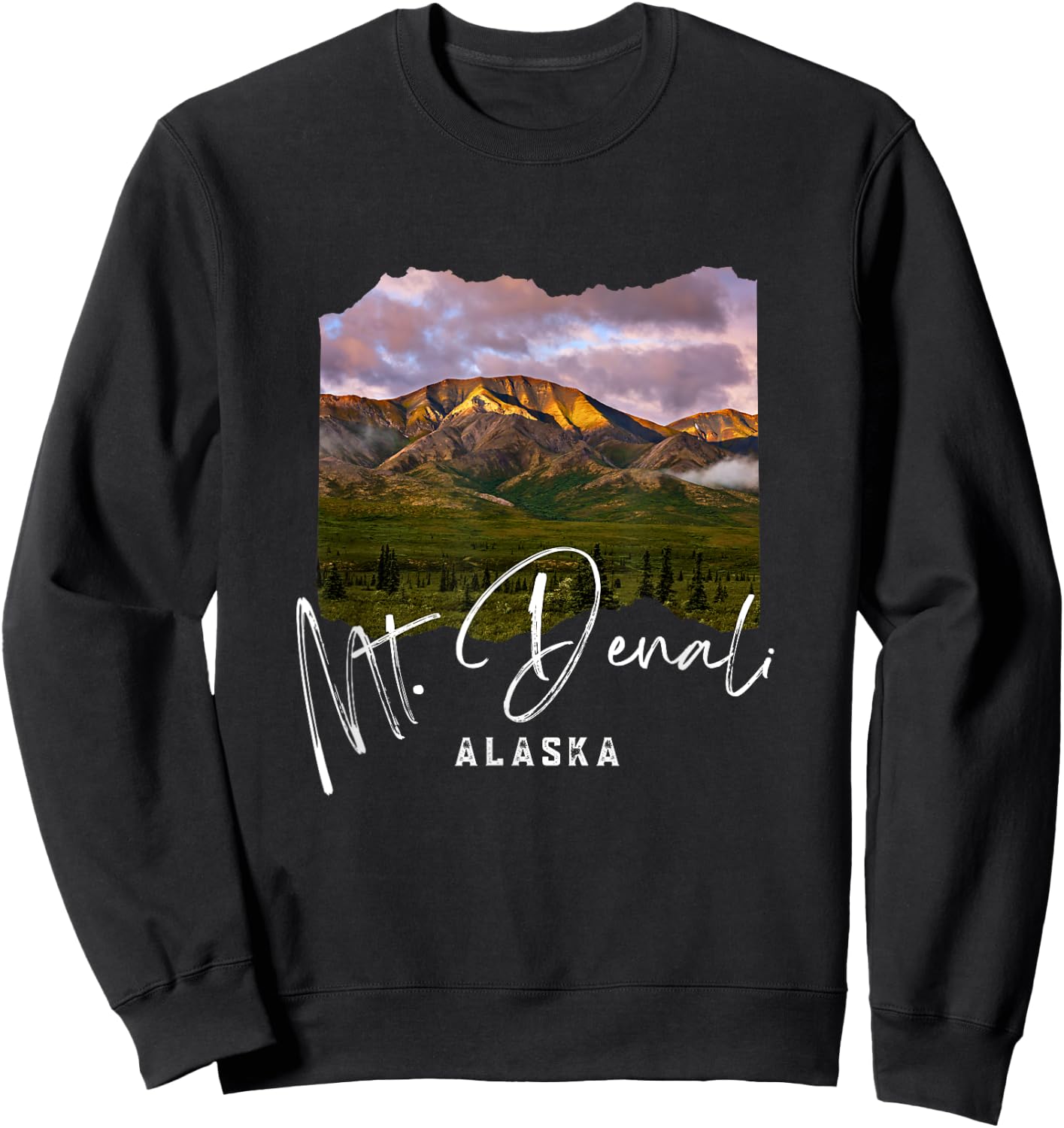 Mount Denali Souvenir / Mt. Denali Sweatshirt - Sweatshirt | Black