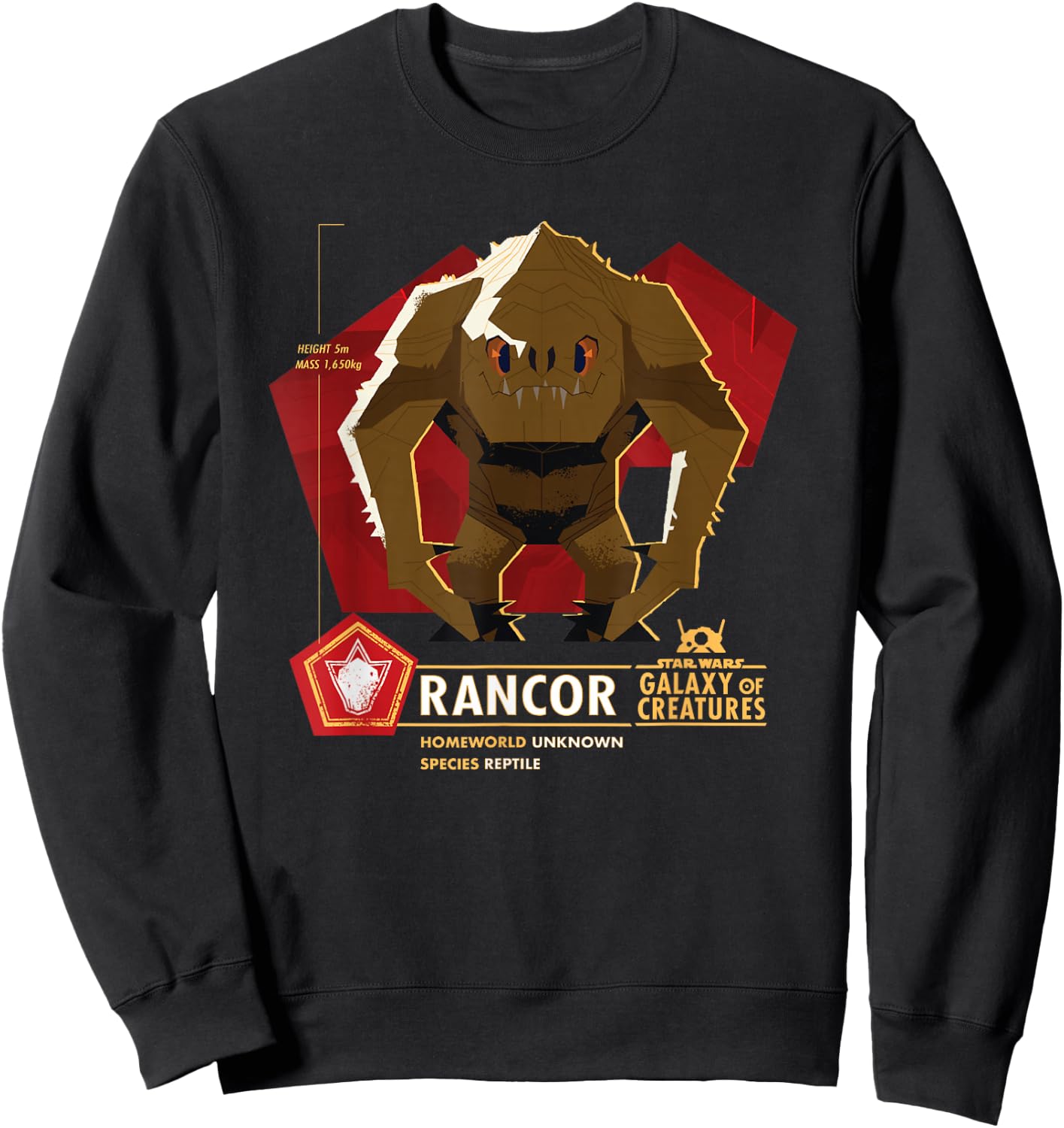 Star Wars Galaxy of Creatures Rancor Reptile Sweatshirt - Sweatshirt | Black