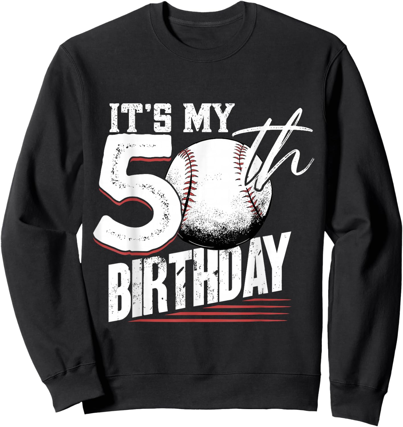 50 Years Old Vintage Baseball 50th Birthday Sweatshirt - Sweatshirt | Black