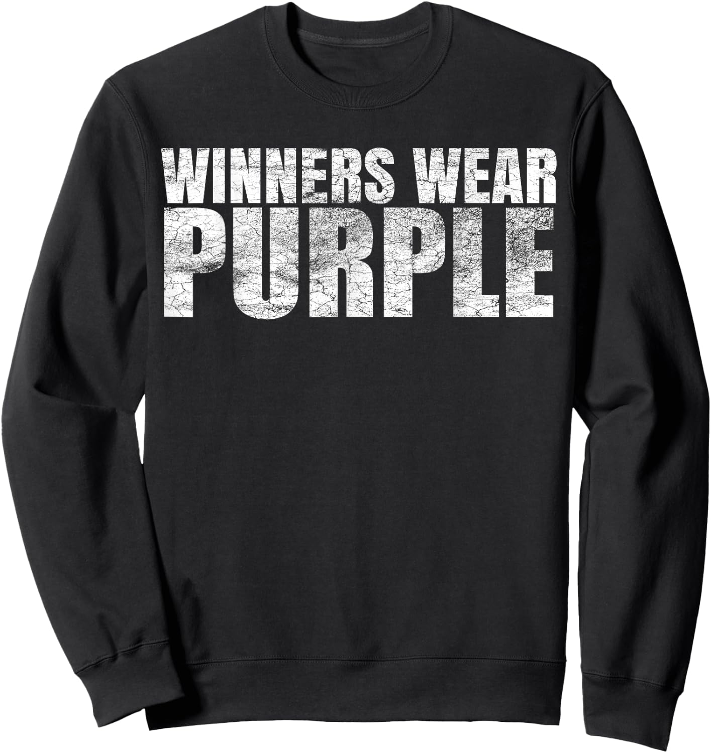Winners Wear Purple Color War Camp Team Game Competition Sweatshirt - Sweatshirt | Black