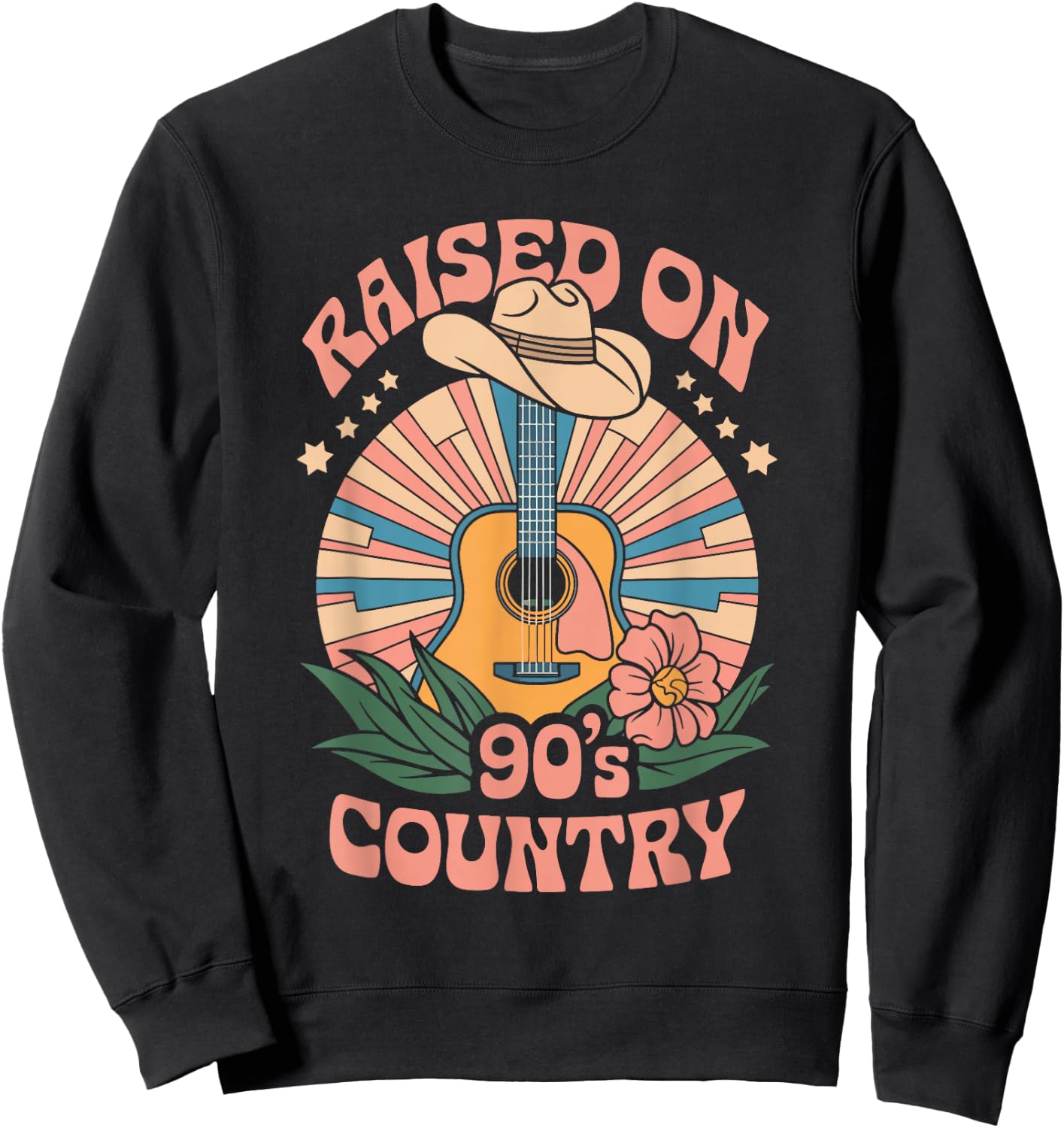 Raised On 90's Country Sweatshirt - Sweatshirt | Black