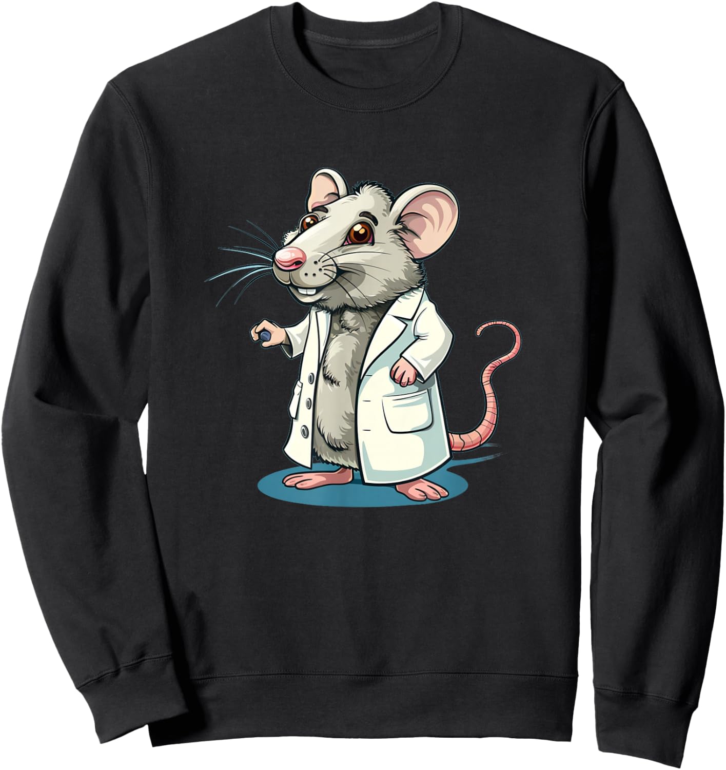Funny Science Rodent Costume for Lab Rats and Mouses Lovers Sweatshirt - Sweatshirt | Black