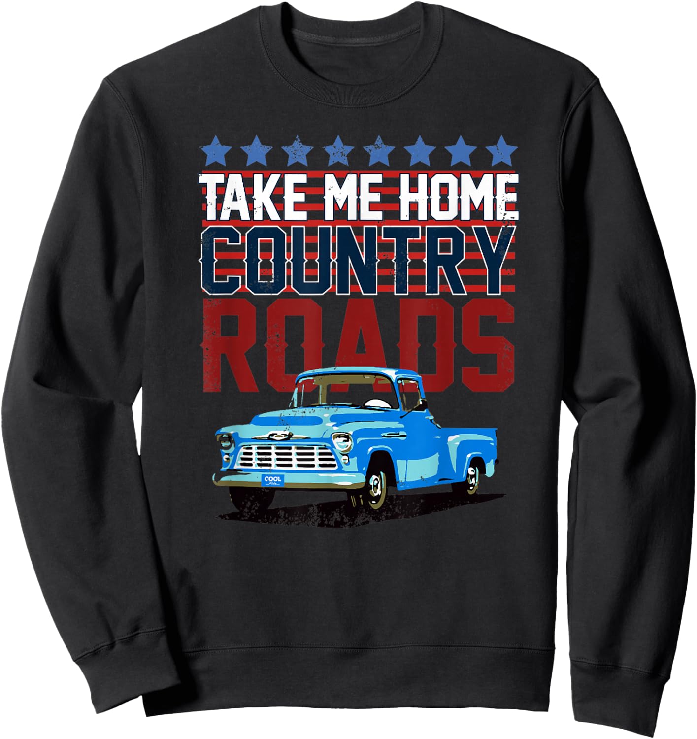 55 56 57 Chevys Truck Sweatshirt - Sweatshirt | Black
