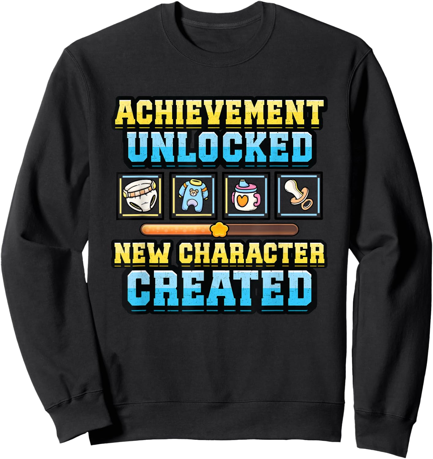 New Character Created - Pregnancy Announcement Gamer Sweatshirt - Sweatshirt | Black