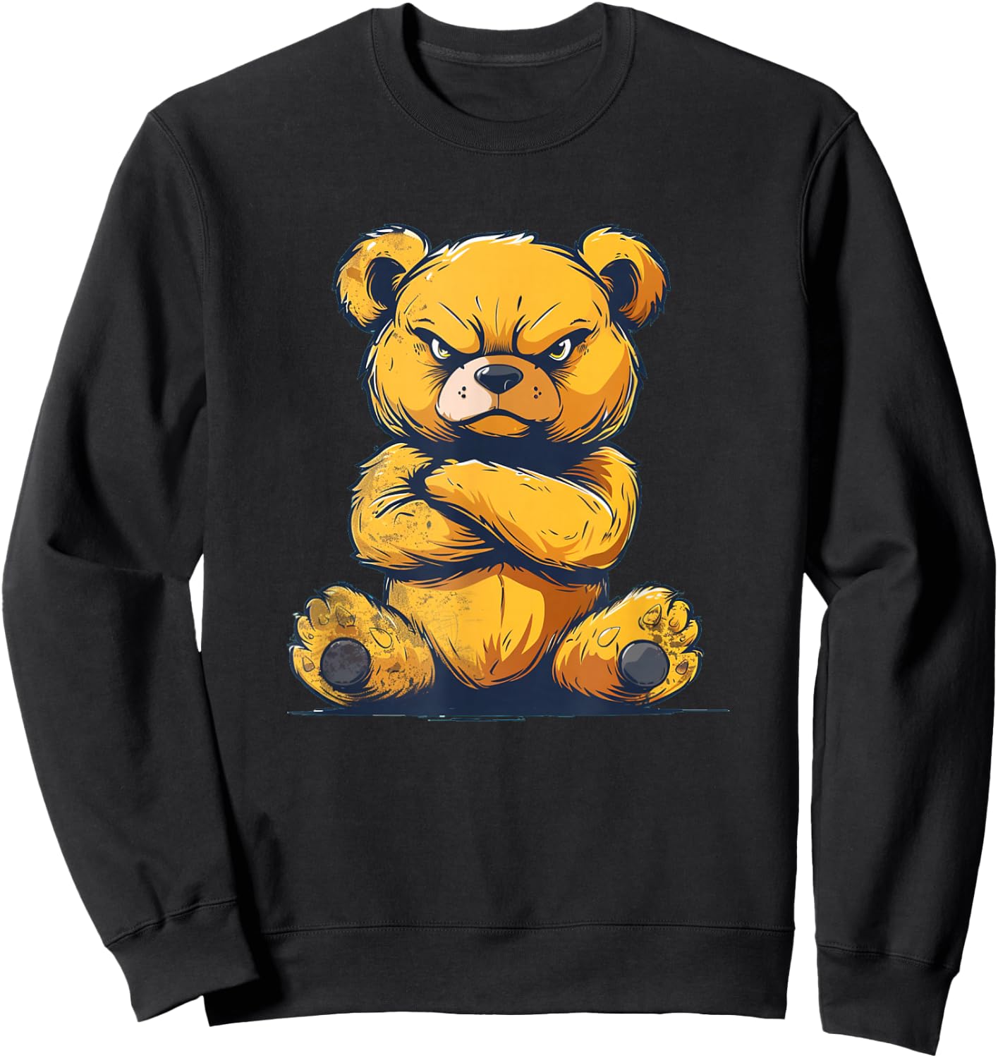 Furious Teddy Bear with crossed Arms Costume Sweatshirt - Sweatshirt | Black