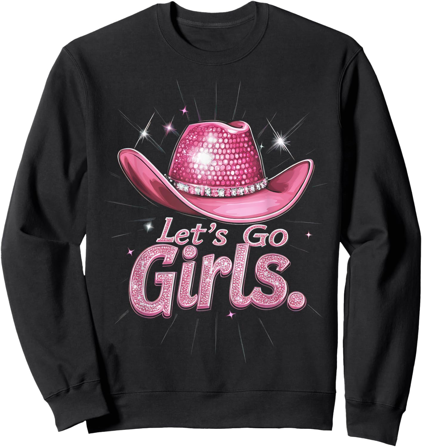 The Rodeo Cowgirl Fan Co. Western Cowgirl Rodeo Disco Retro Bachelorette Party Sweatshirt - Sweatshirt | Black