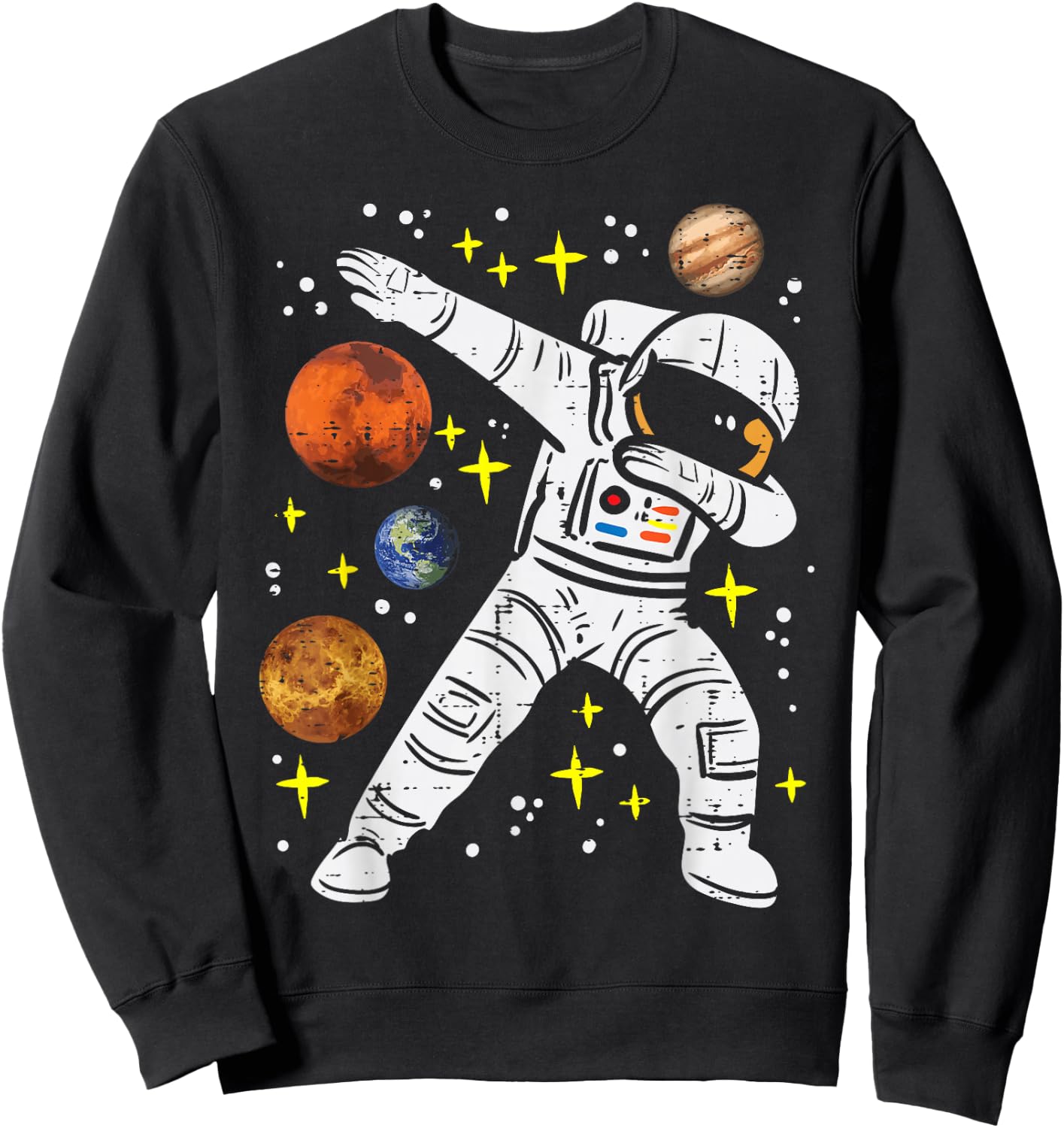 Astronaut Dab Space Spaceman Galaxy Toddler Boys Kids Teen Sweatshirt - Sweatshirt | Black