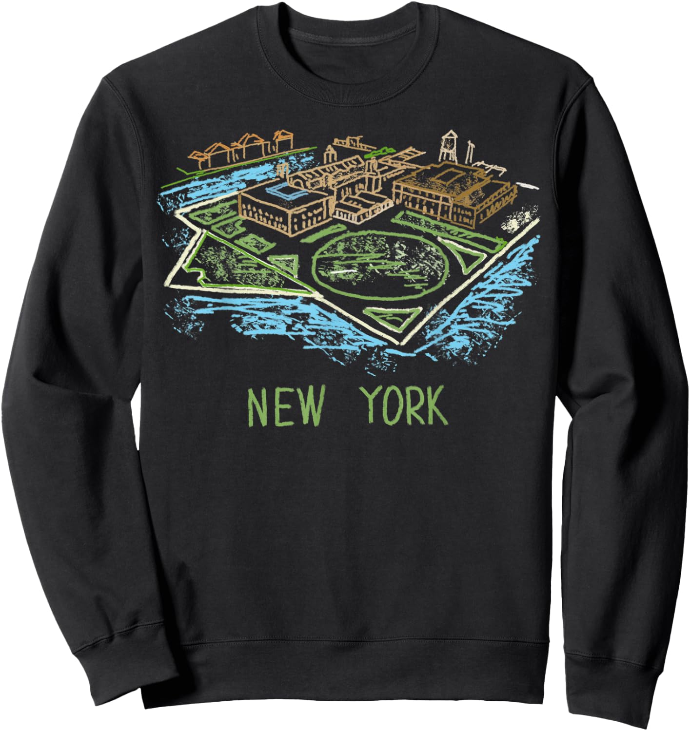 Ellis Island New York Sweatshirt - Sweatshirt | Black
