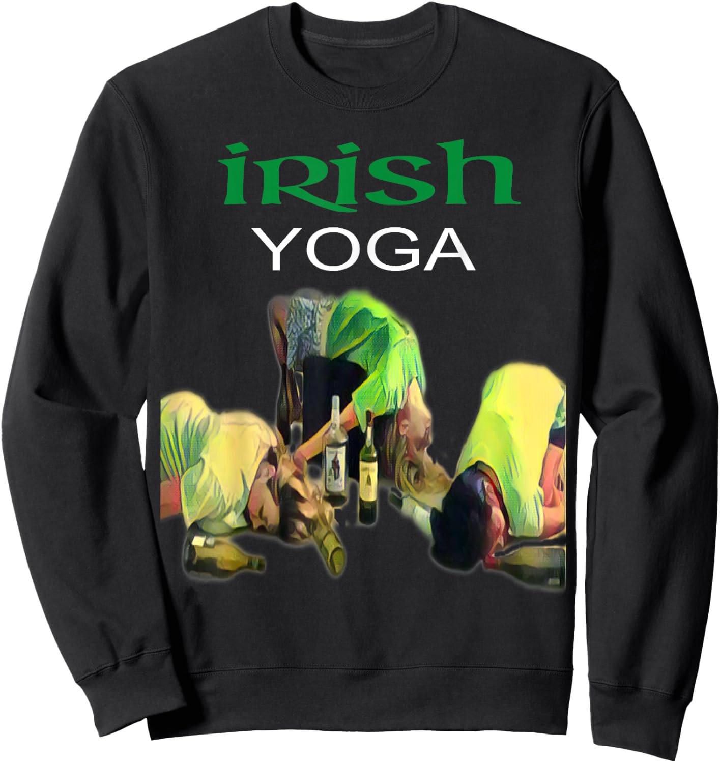 Irish Yoga Drinking T Shirt Sweatshirt - Sweatshirt | Black
