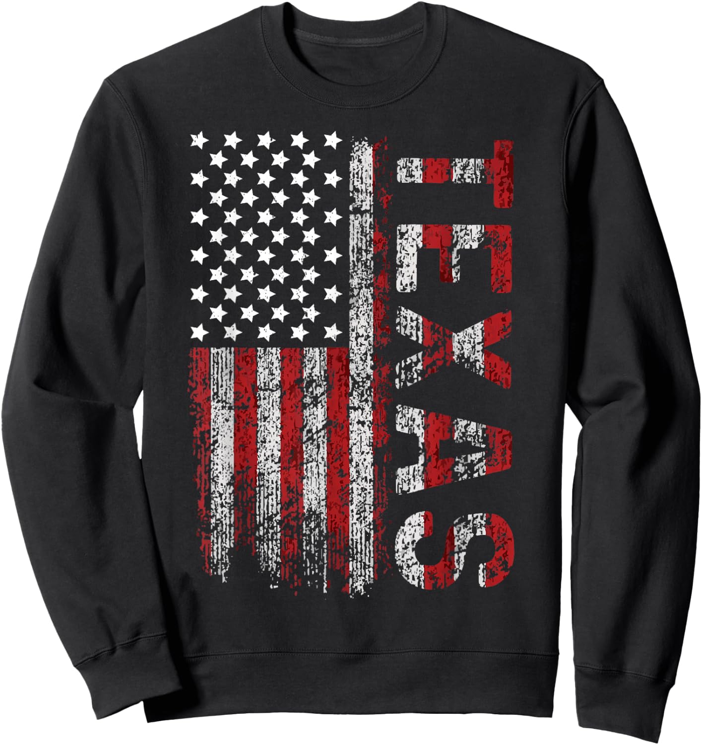 American Flag Texas 4th of July Men, Women and Youth Sweatshirt - Sweatshirt | Black